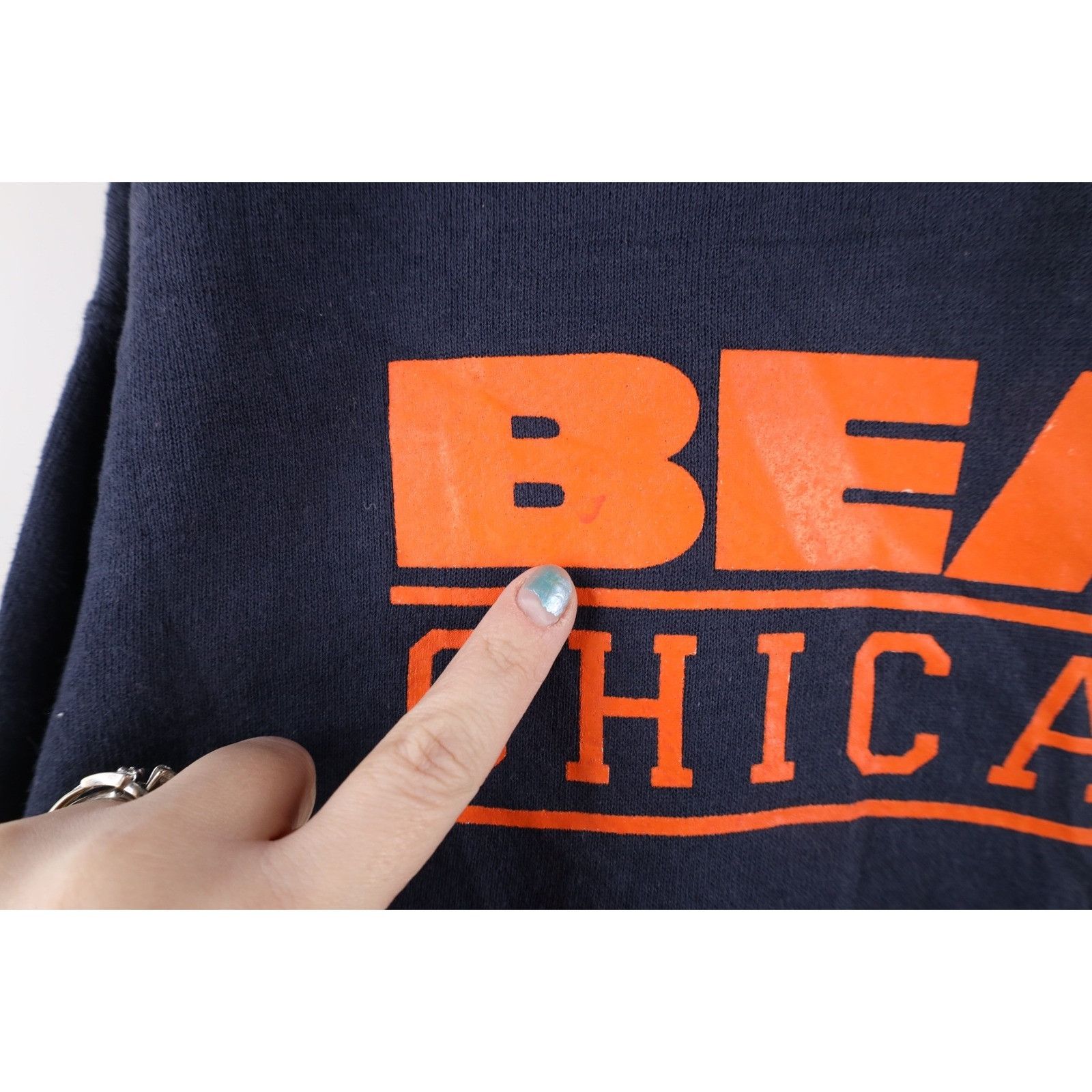 Vintage Vintage Distressed Spell Out Chicago Bears Football Hoodie Size US XXL / EU 58 / 5 - 6 Thumbnail