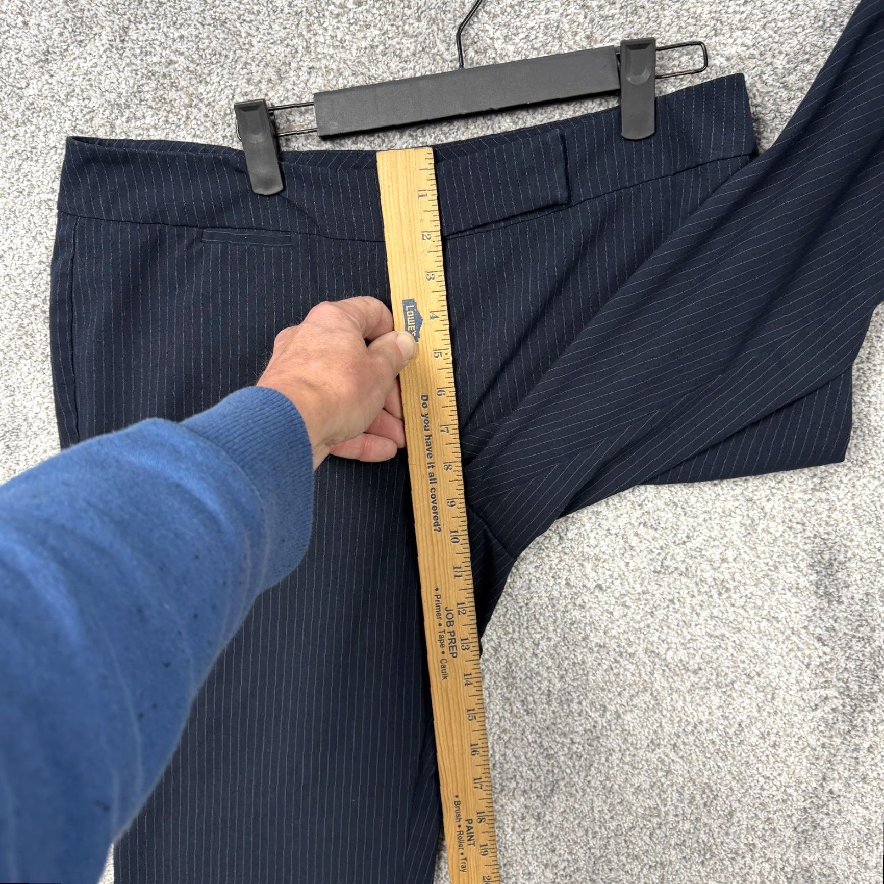 Vintage New York & Company Capri Pants Womens 12 Blue Pinstripe Straight Stretch Office Pants Womens 12 Blue Pinstripe Straight Stretch Office Size 34" / US 12 / IT 48 - 5 Thumbnail