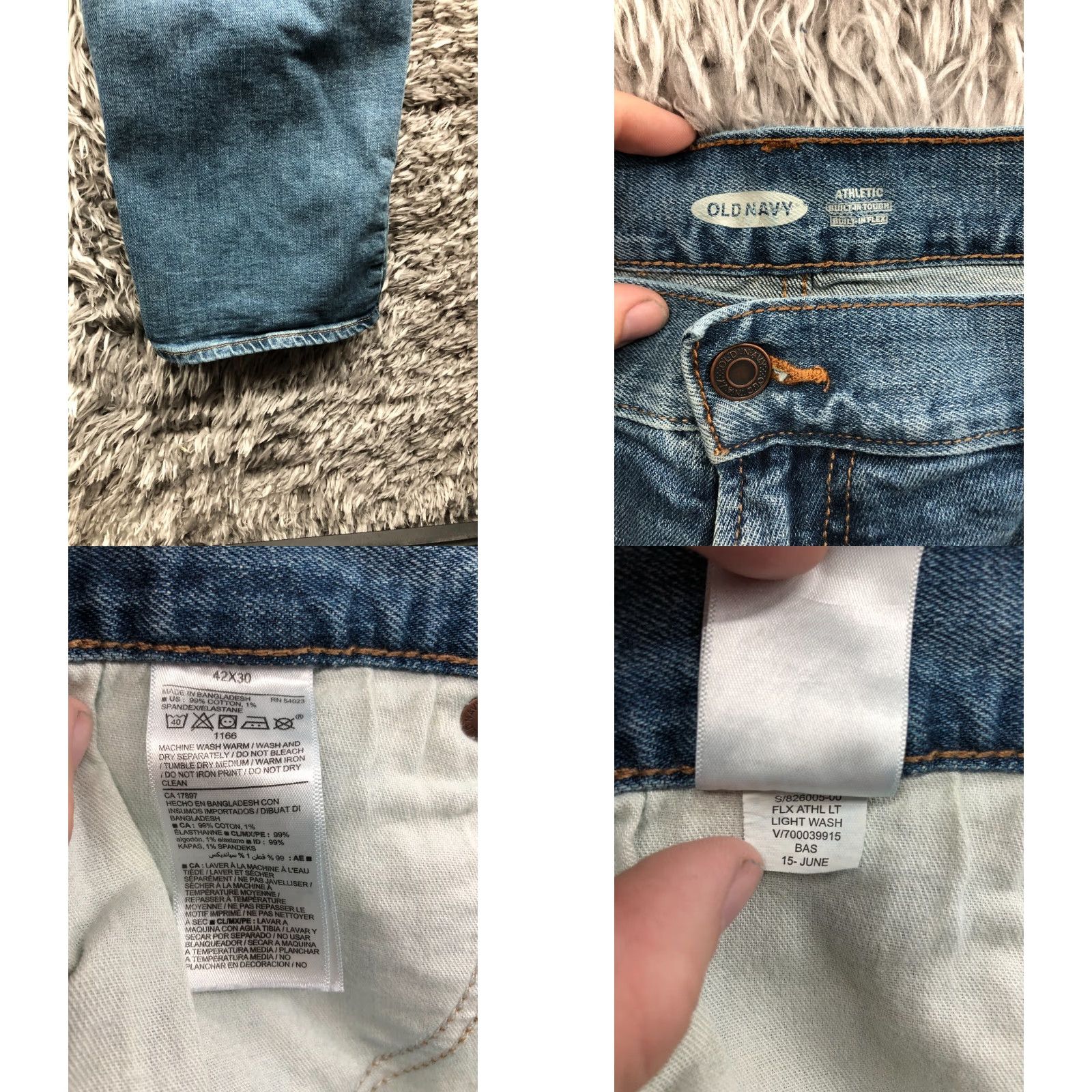 Old Navy Old Navy Jeans Mens 42x30 Mid Rise Straight Leg Medium Wash Blue Size US 42 / EU 58 - 8 Thumbnail
