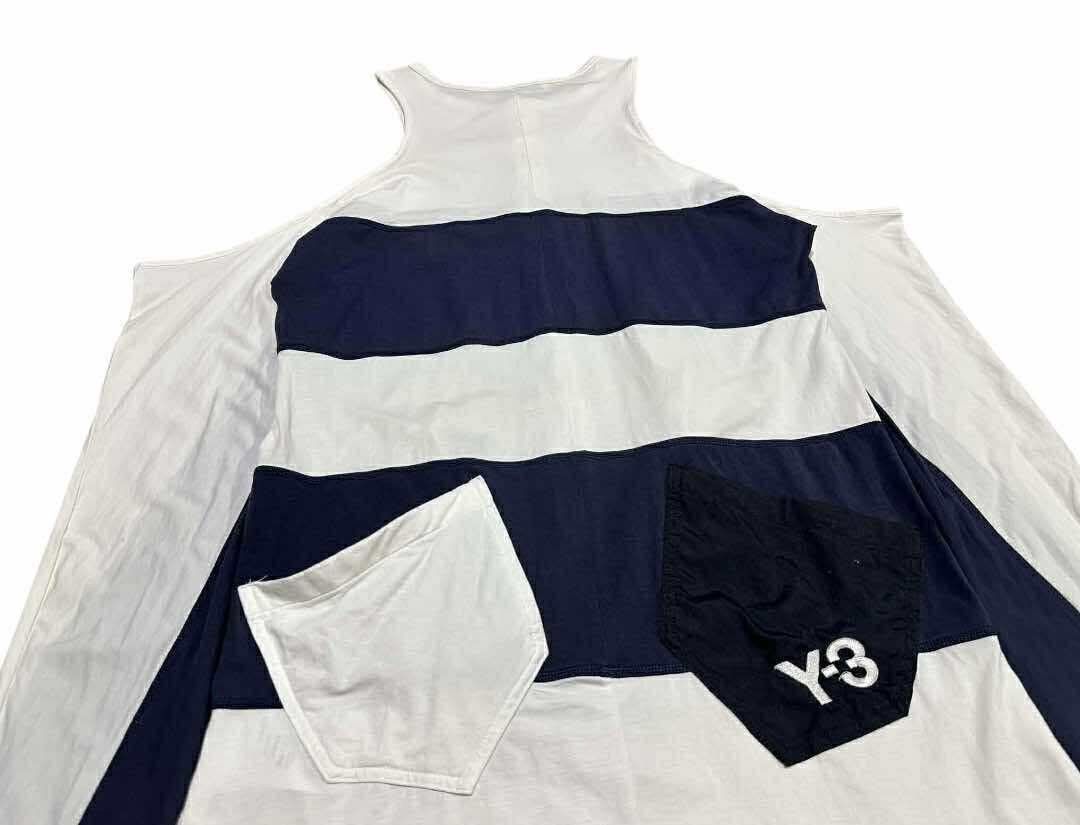 Y-3 🔥Rare Yohji Yamamoto Y-3 Open Shoulder Striped Shirt Size US S / EU 44-46 / 1 - 10 Thumbnail