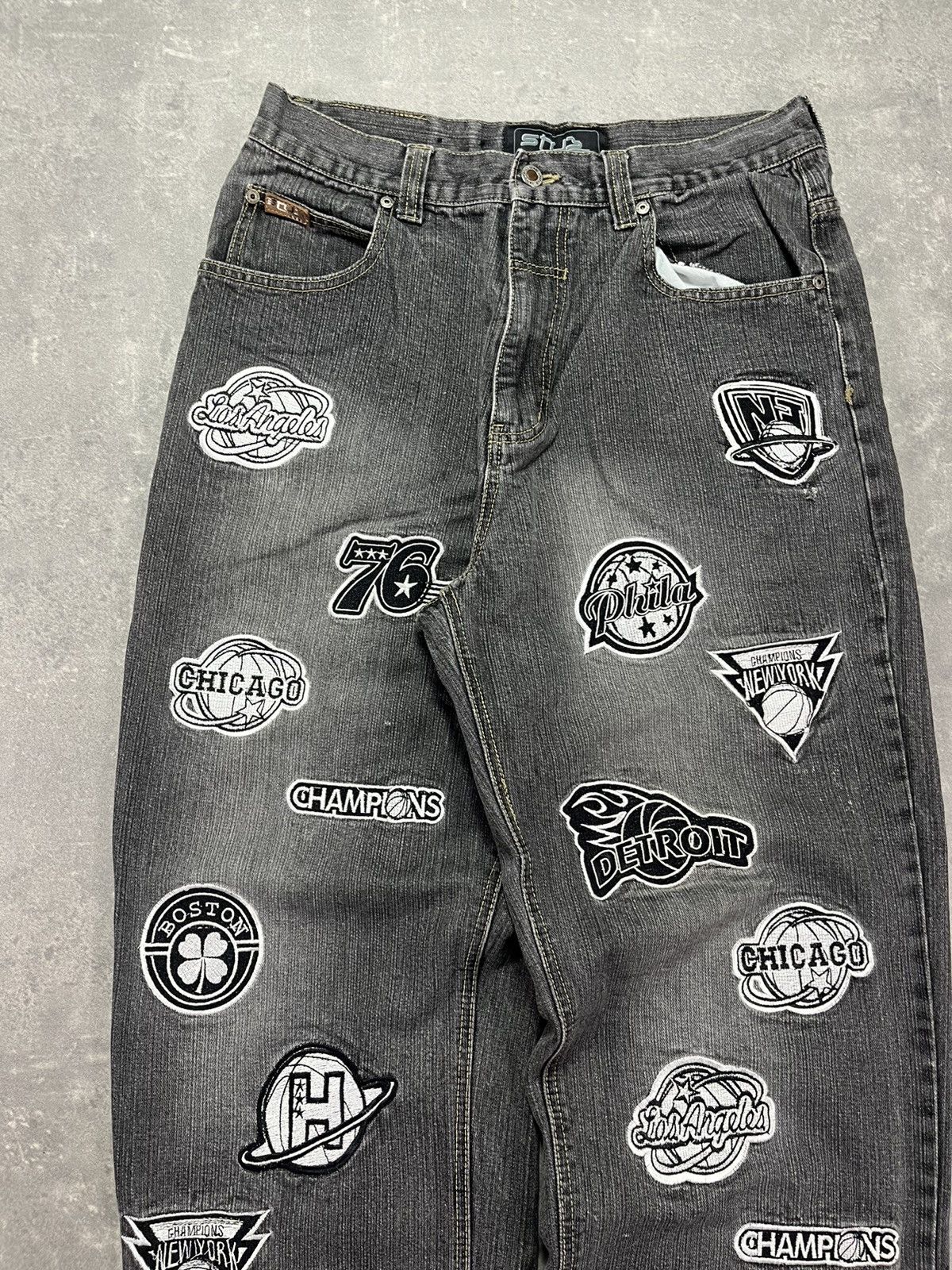 NBA Stub Y2K Baggy Patches Denim Jeans 34 Southpole UNK Style Size US 34 / EU 50 - 3 Thumbnail