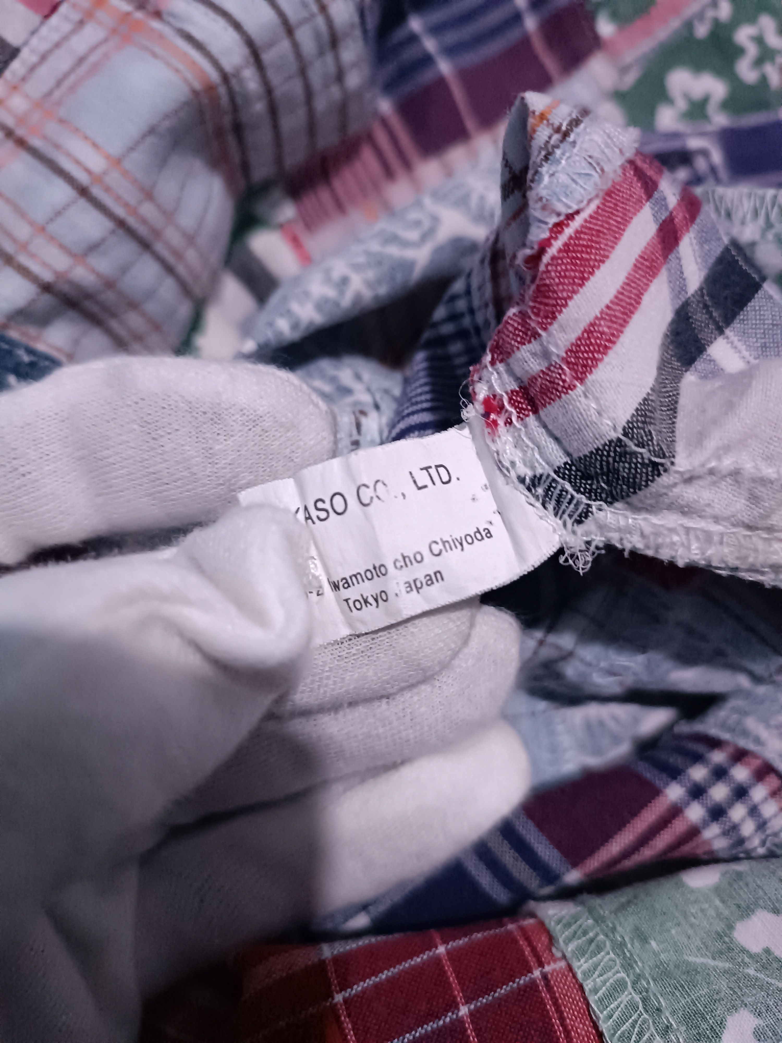 Japanese Brand Vintage Shirt layer Patchwork Half Button Size US M / EU 48-50 / 2 - 6 Thumbnail