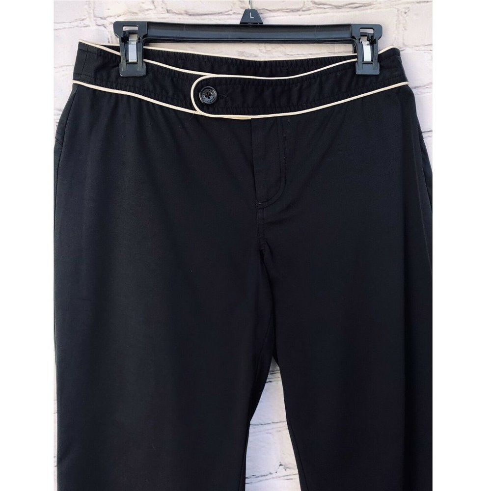 Mexx Mexx Black Pants Beige Trim Straight Leg Size 6 Size 28" / US 6 / IT 42 - 6 Thumbnail