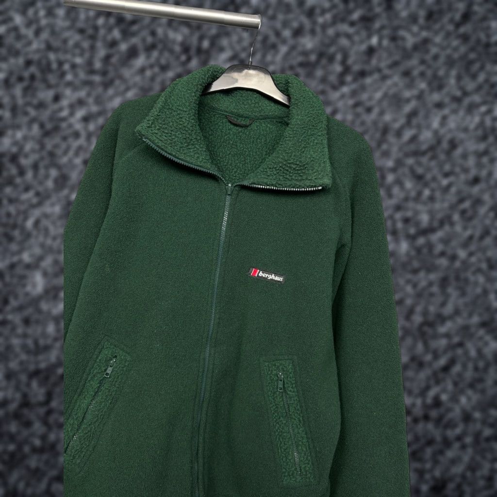 Berghaus Berghaus 90s Vintage Mens Fleece Jacket XL Green Logo Windbreaker 90s Mens Jacket XL Green Berghaus Size US XL / EU 56 / 4 - 1 Thumbnail