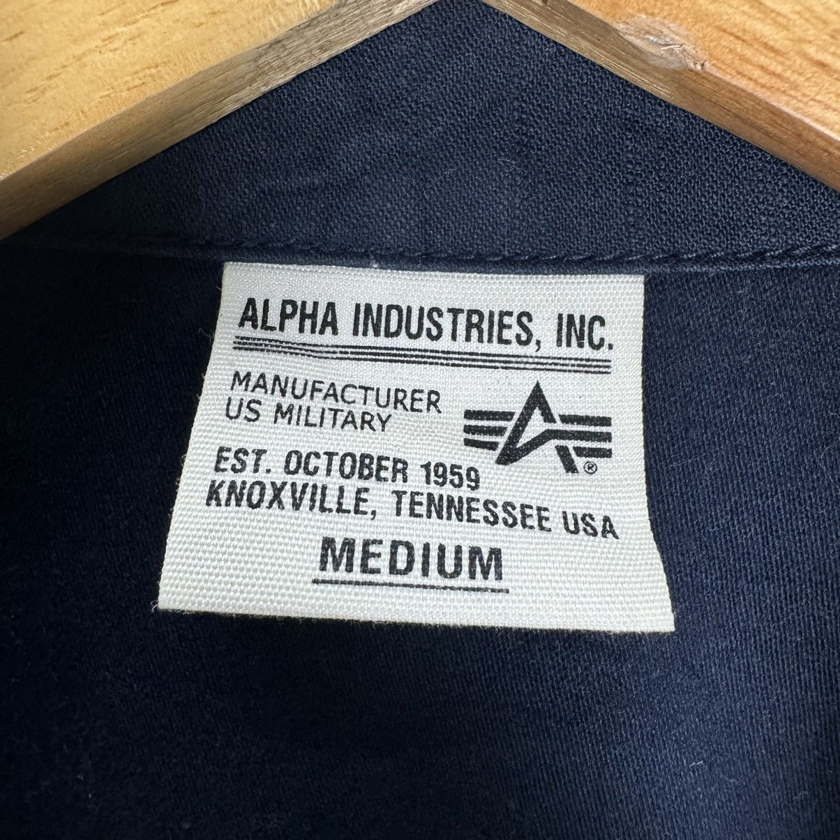Alpha Industries × Vintage ☀️ALPHA INDUSTRIES PATCH BUTTON SHIRTS Size US M / EU 48-50 / 2 - 9 Thumbnail