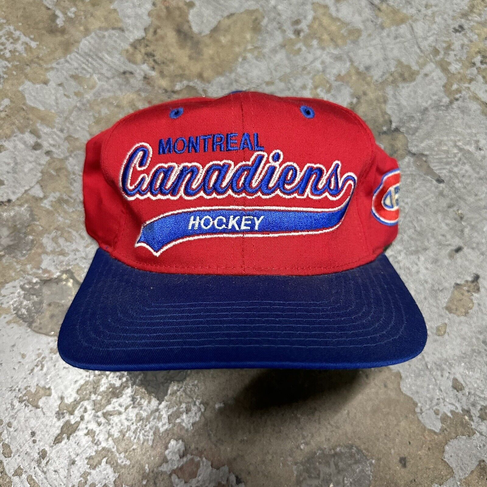 NHL × Starter × Vintage Vintage Starter Montreal Canadiens Script Snapback Hat Size ONE SIZE - 1 Thumbnail