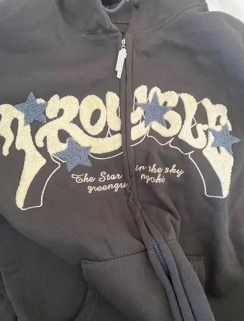 Rare Letter Embroidery Hoodies Grailed