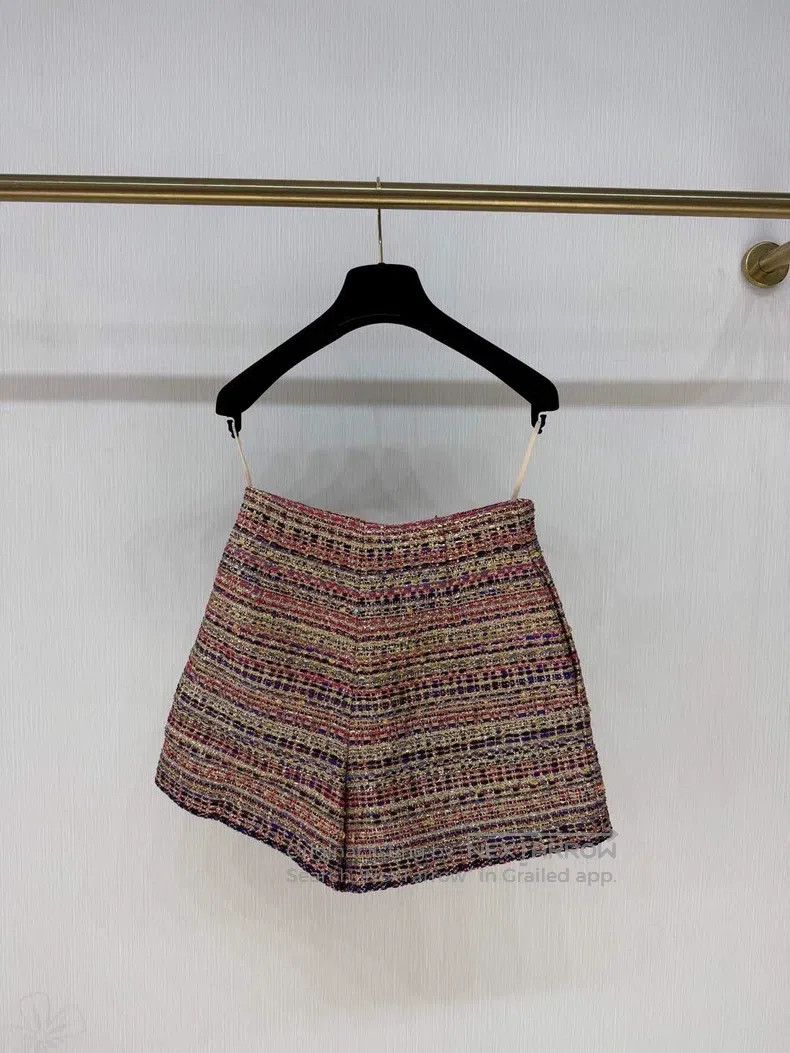 Valentino Valentino Gold thread high-waisted shorts Size 37" - 2 Thumbnail