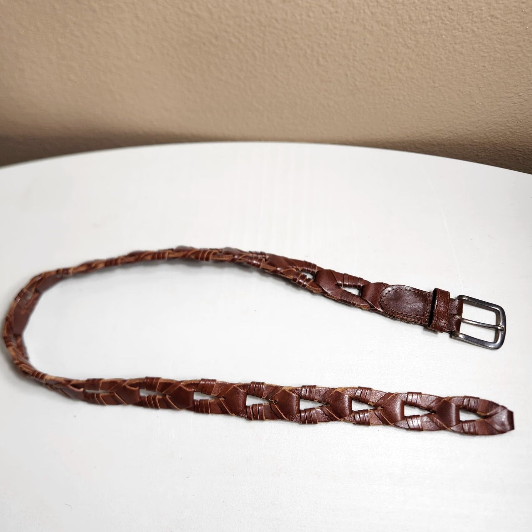 Vintage VINTAGE Unbranded Belt Womens Brown Genuine Leather Belt M Size ONE SIZE - 5 Thumbnail