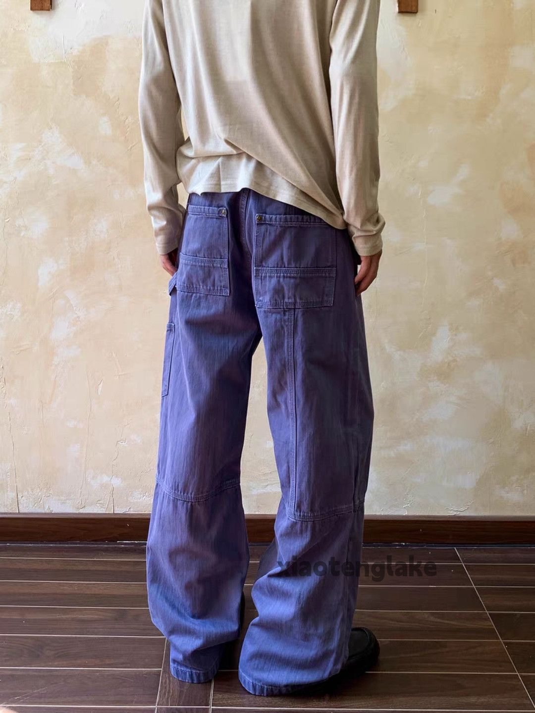 Vintage xtl washed faded vintage loose baggy workwear pants Size US 32 / EU 48 - 4 Thumbnail