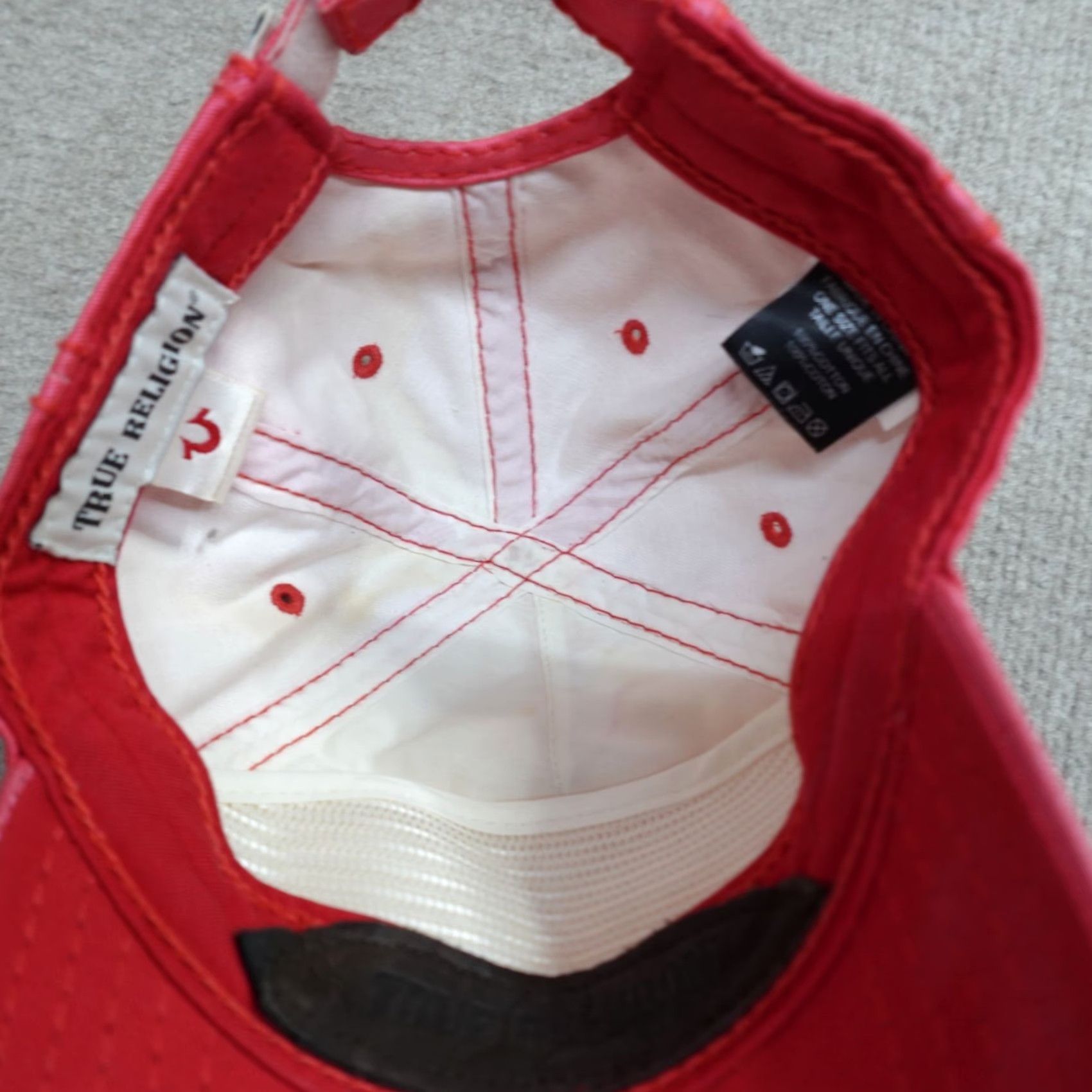 True Religion True Religion Hat Adjustable Red Embroidered Womens Baseball Cap Size ONE SIZE - 5 Thumbnail