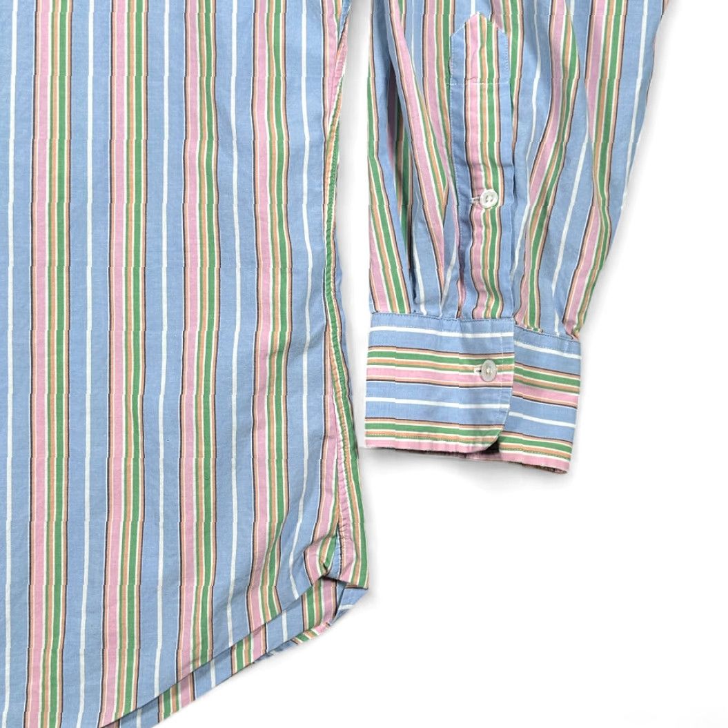 Polo Ralph Lauren VINTAGE Polo Ralph Lauren Shirt Adult 2XL Blue Pastel Rainbow Striped Preppy 90s Mens Size US XXL / EU 58 / 5 - 5 Thumbnail