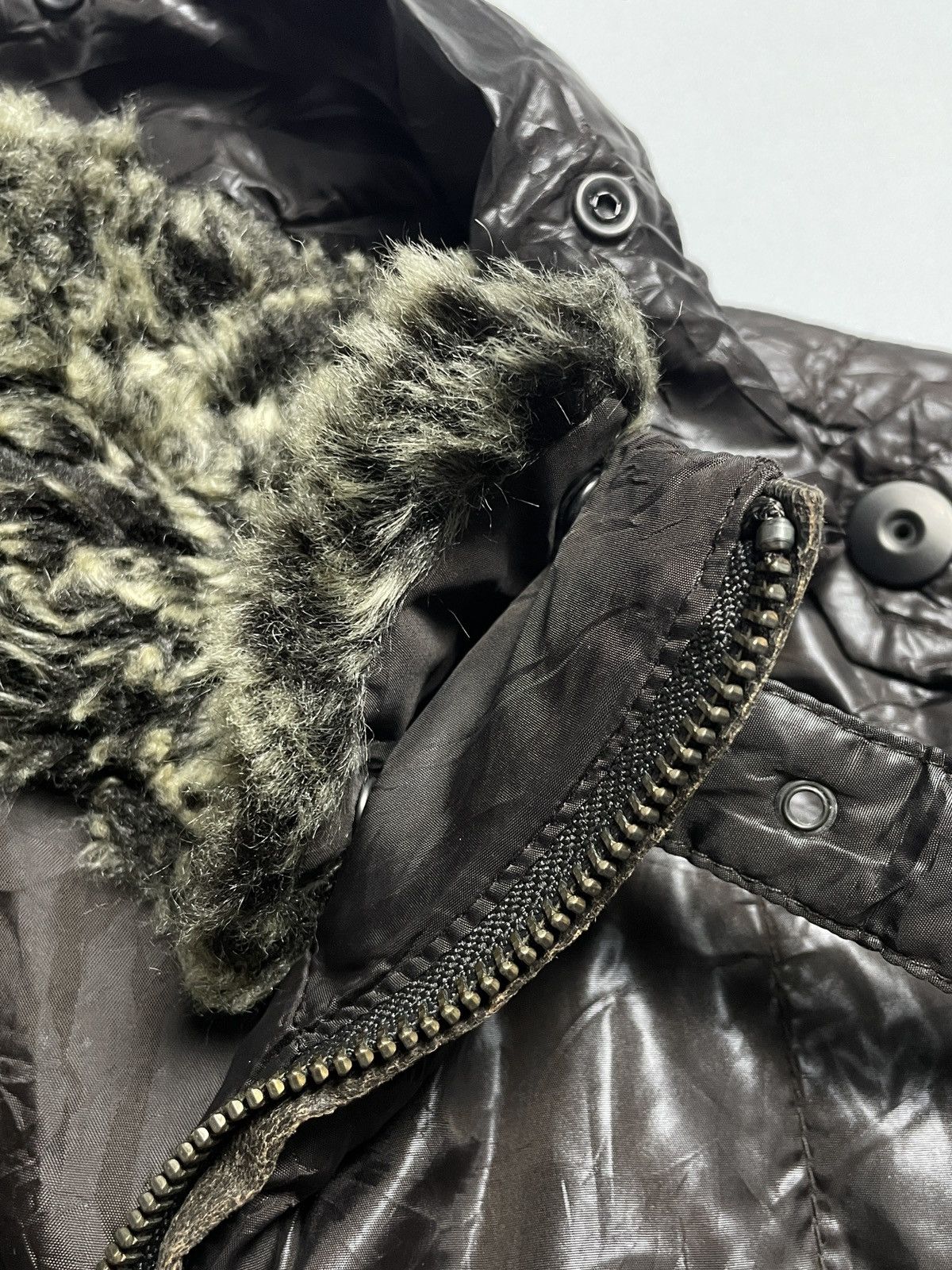 14th Addiction 2000’s Mossimo - Bikers Trim Fur Puffer Jacket Size US M / EU 48-50 / 2 - 22 Thumbnail