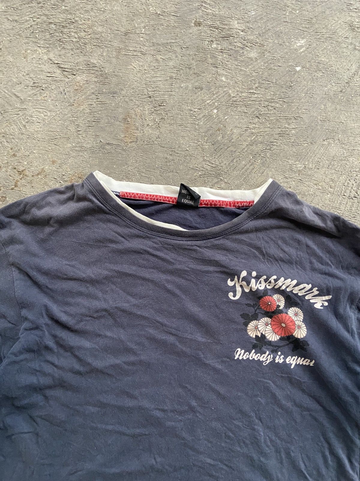 Japanese Brand 2000s Kissmark - Double Layerd Long Sleeve T-Shirt Size US L / EU 52-54 / 3 - 3 Thumbnail