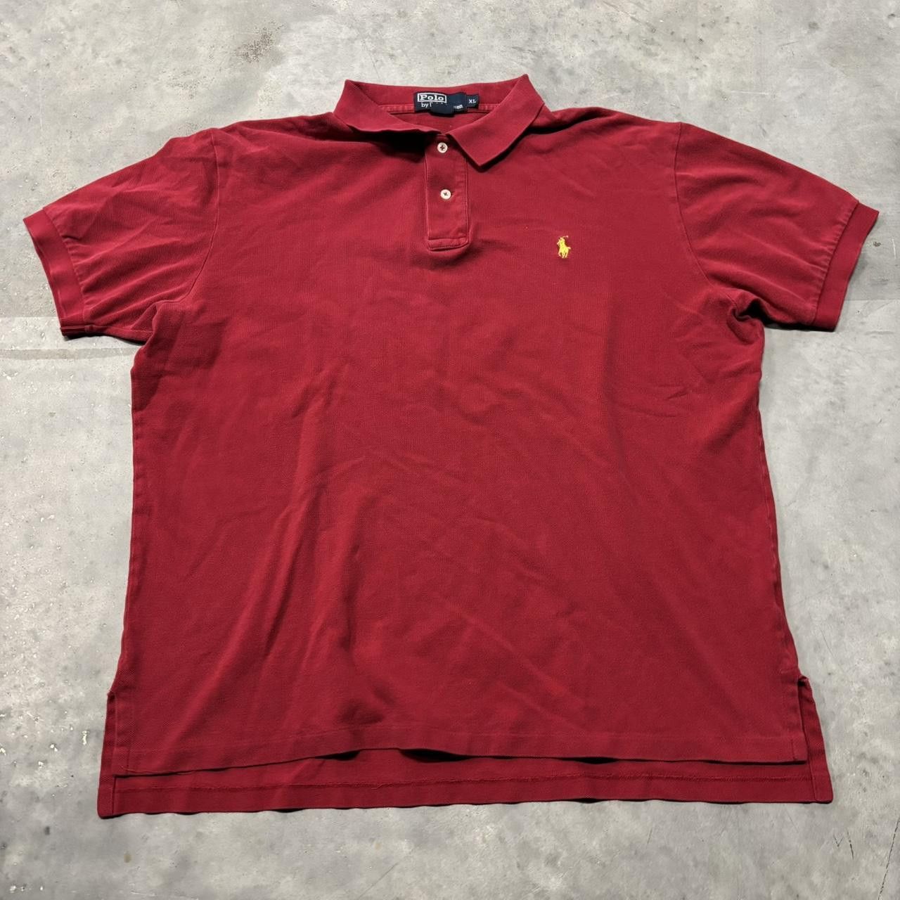 Polo Ralph Lauren × Vintage Crazy Vintage Y2K/2000s Red Polo Ralph Lauren Essential Polo Shirt! Size US XL / EU 56 / 4 - 1 Thumbnail