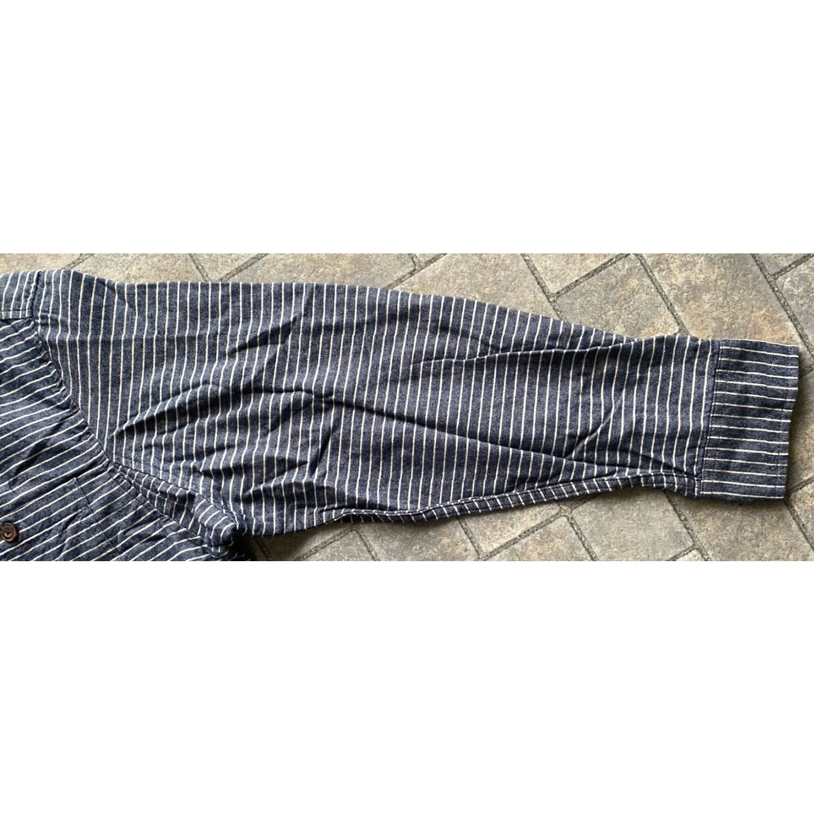 Vintage Duluth Shirt L Mens Dark Blue Flannel Button-Down Relaxed NWT Stripe Two Chest Pockets Size US L / EU 52-54 / 3 - 6 Thumbnail