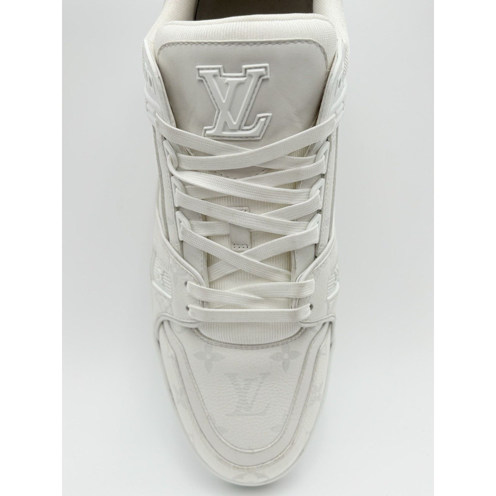 Louis Vuitton 12-12.5 Louis Vuitton Trainer Monogram ' White '| EXCELLENT! Size US 12 / EU 45 - 5 Thumbnail