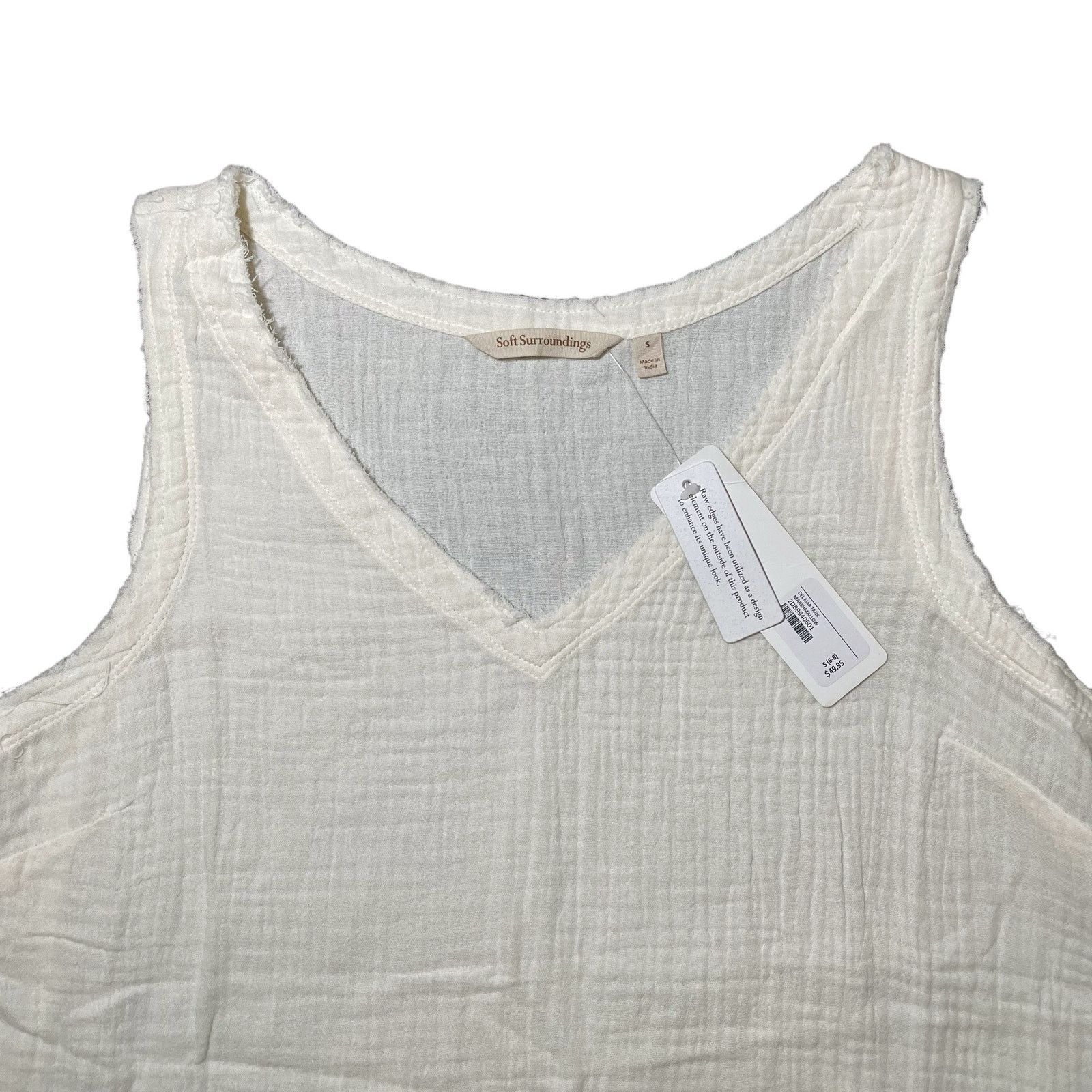 Other Soft Surroundings Del Mar Tank Top Marshmallow Cream Small Size S / US 4 / IT 40 - 3 Thumbnail