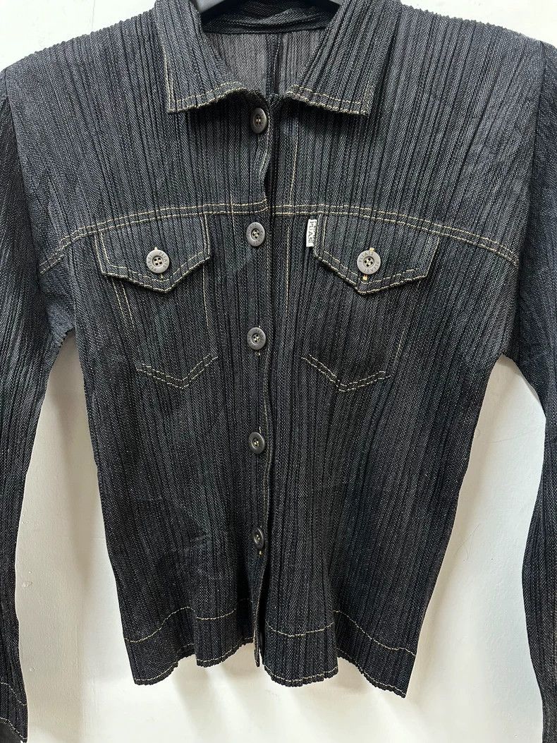Issey Miyake Issey miyake Pleated denim jacket 2502-Nextarrow Size US XL / EU 56 / 4 - 2 Thumbnail