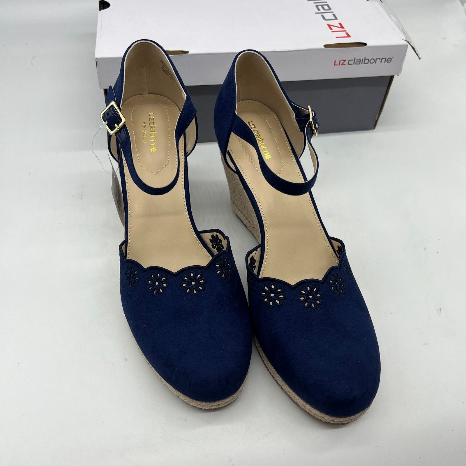 Other Liz Claiborne Morgan Women's Wedge Heels Blue Navy Size 11M Size US 11 / IT 41 - 2 Thumbnail