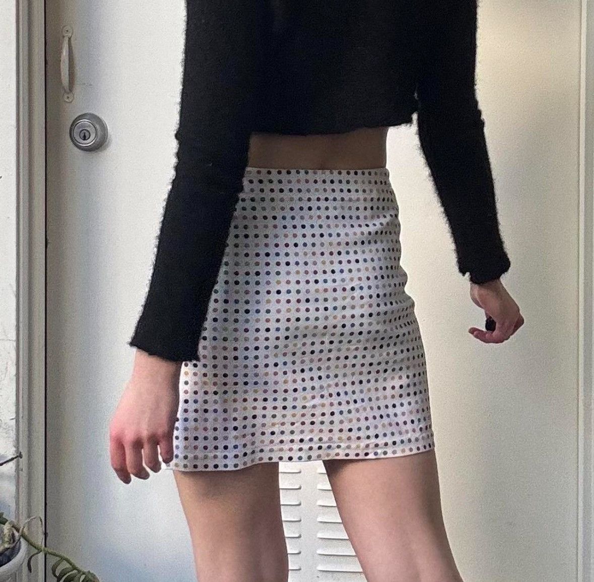 Rifat Ozbek VINTAGE 90s RIFAT OZBEK RAINBOW POLADOT MINI SKIRT Size 27" / US 4 / IT 40 - 5 Thumbnail