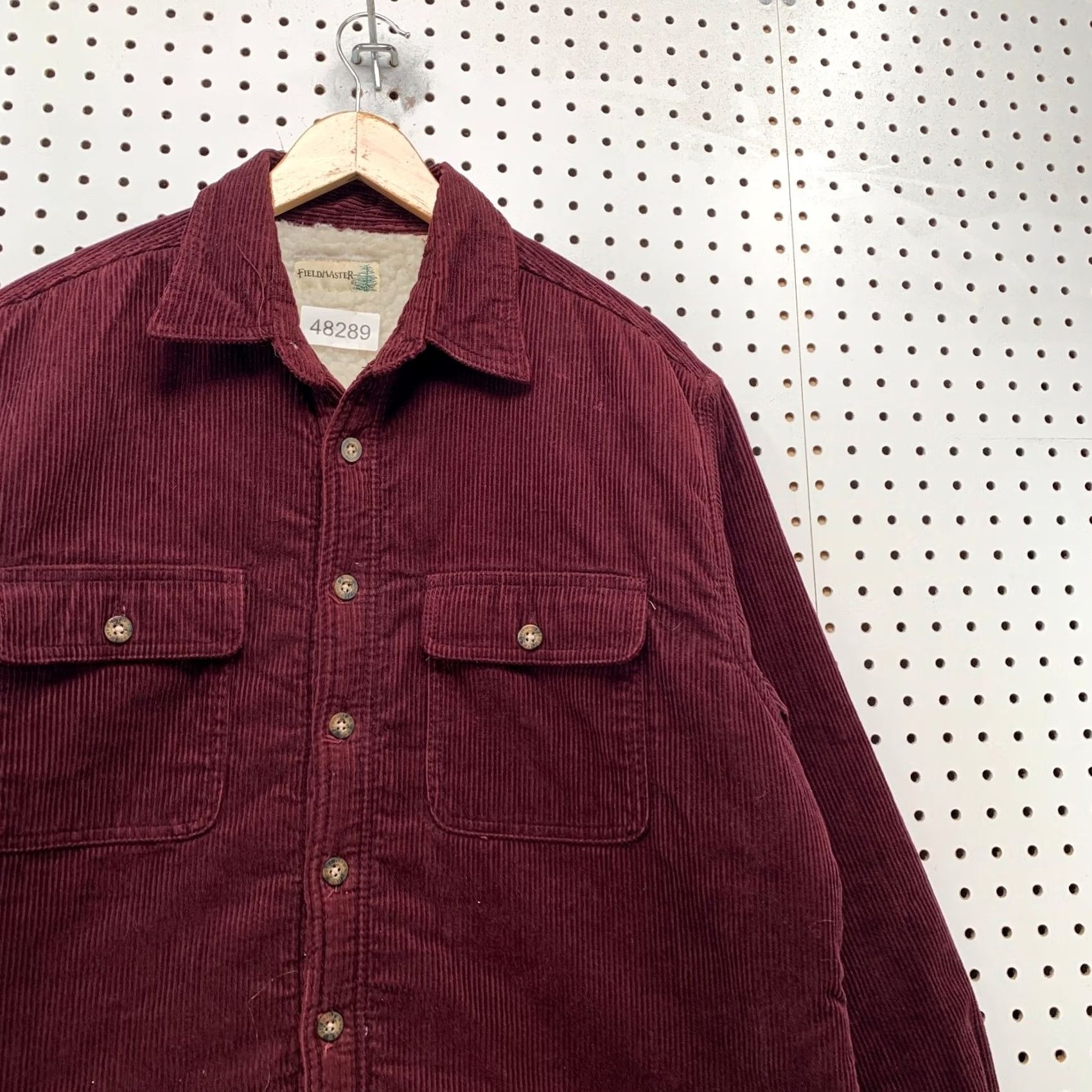 Vintage VINTAGE Fieldmaster Corduroy Button Shirt Jacket Mens L Burgundy Sherpa Lined Shirt Jacket Mens L Burgundy Sherpa Lined Size US L / EU 52-54 / 3 - 4 Thumbnail