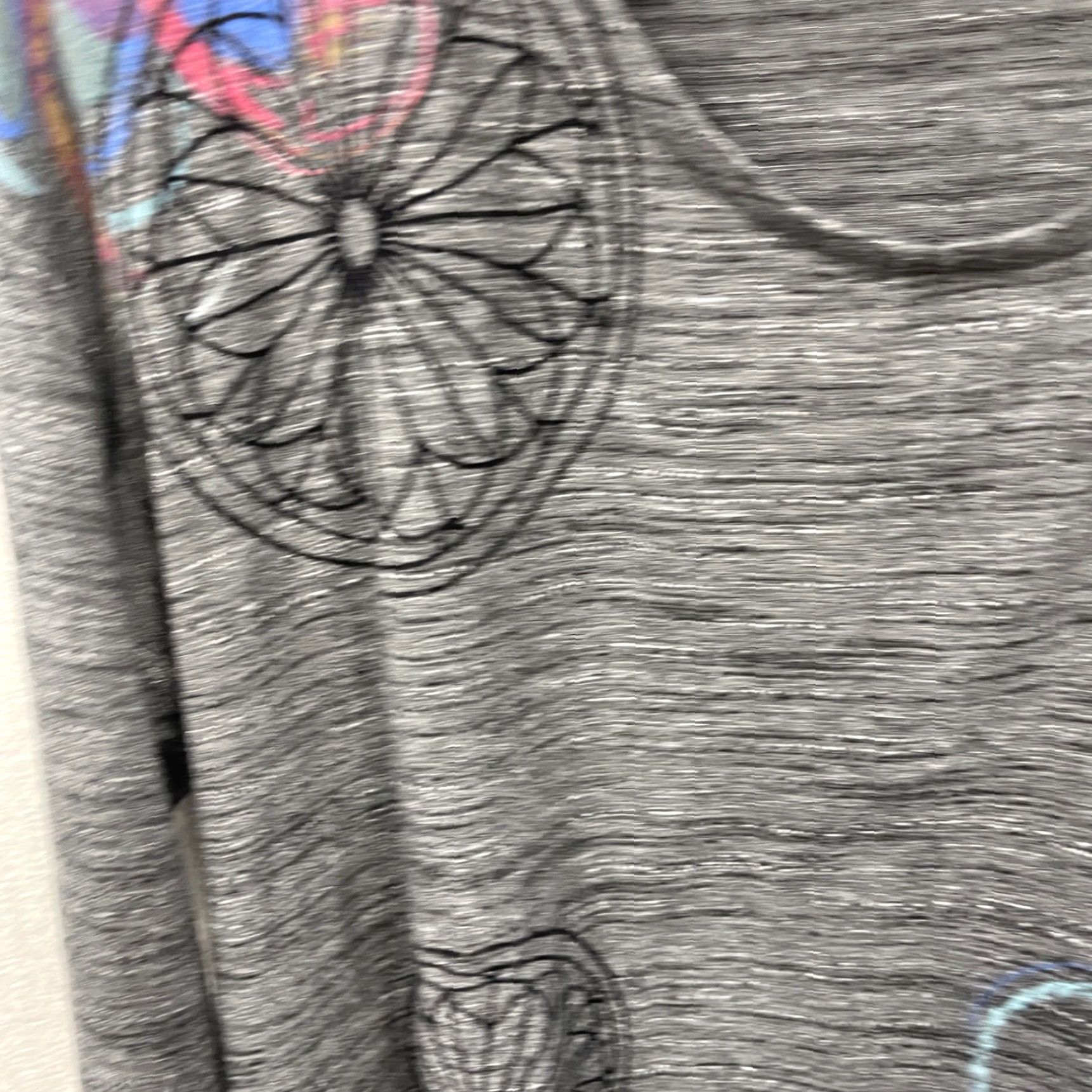 Desigual Desigual Floral Geometric Blouse Womens Small Gray Asymmetric 3/4 Sleeve Casual Top Size S / US 4 / IT 40 - 6 Thumbnail