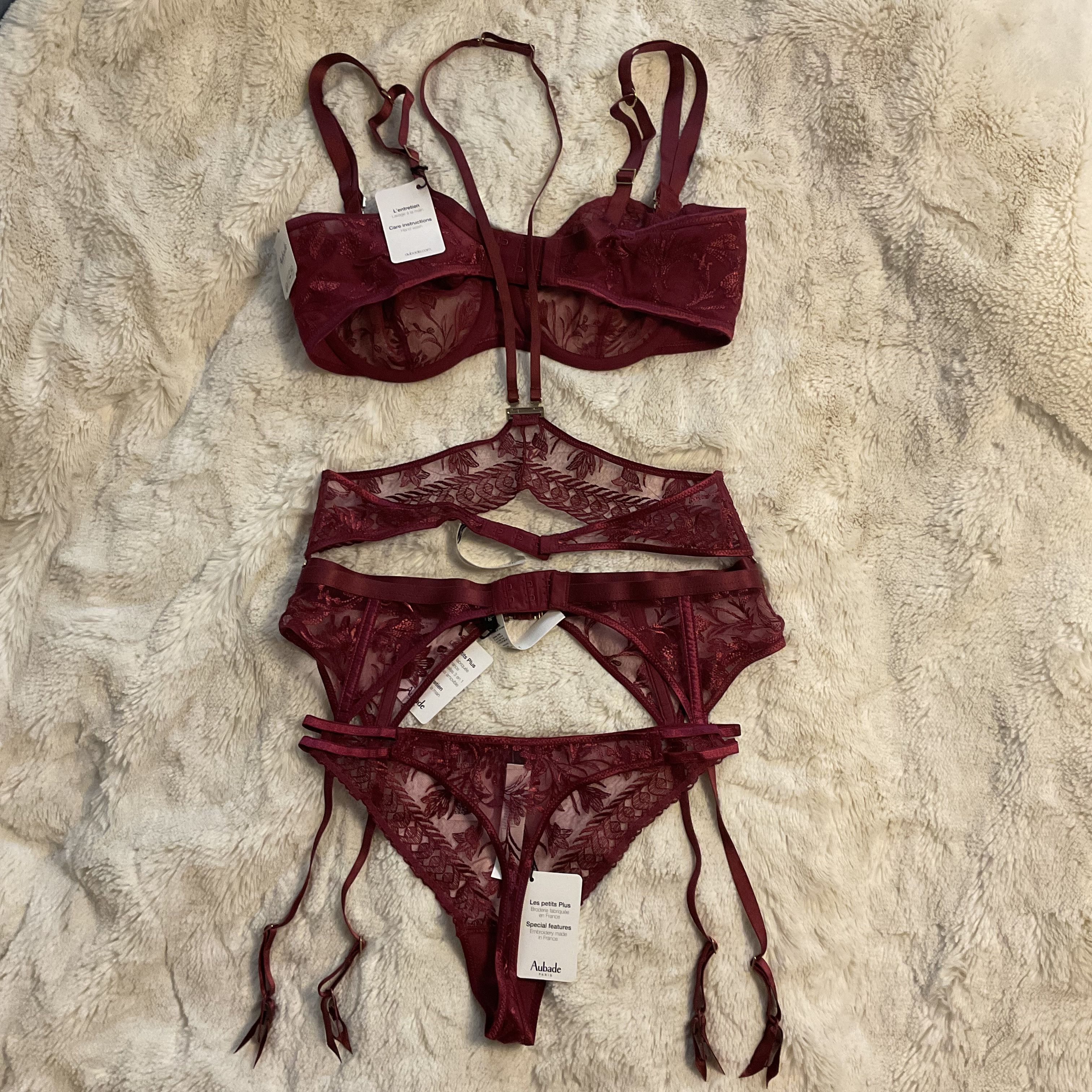Other Aubade Magnetic Spell Bra 34E, thong suspender Harness Size ONE SIZE - 8 Thumbnail