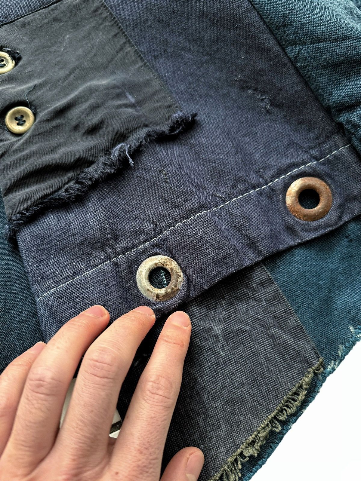 Greg Lauren 2014 OG THE BLUE Patchwork Mailbag Blazer Size US S / EU 44-46 / 1 - 14 Thumbnail