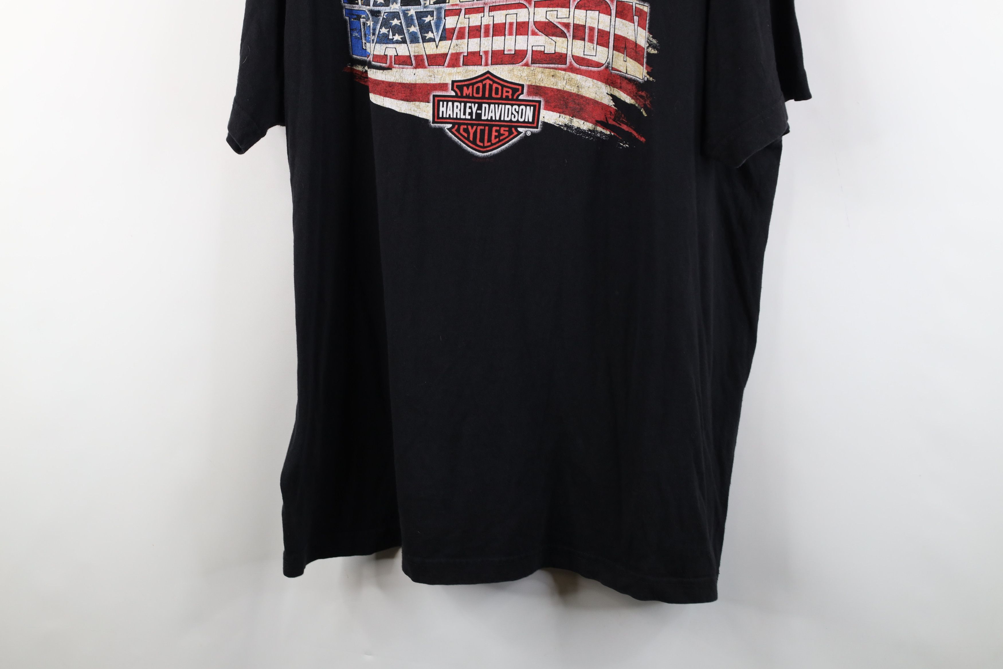 Harley Davidson × Vintage Y2K Harley Davidson Big Logo USA Flag Short Sleeve T-Shirt Size US XXL / EU 58 / 5 - 3 Thumbnail