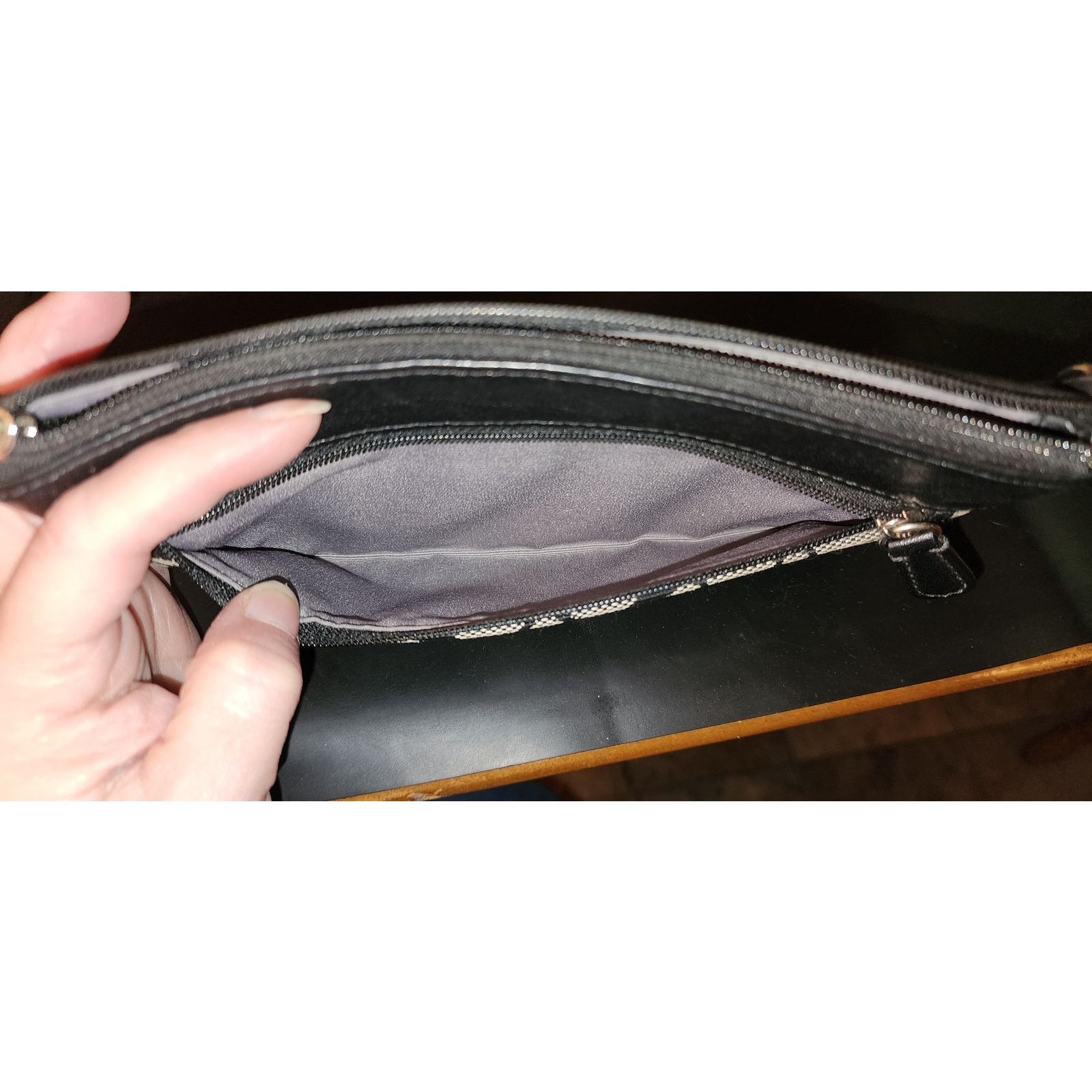Coach Coach Signature gray black wristlet clutch bag Size ONE SIZE - 3 Thumbnail