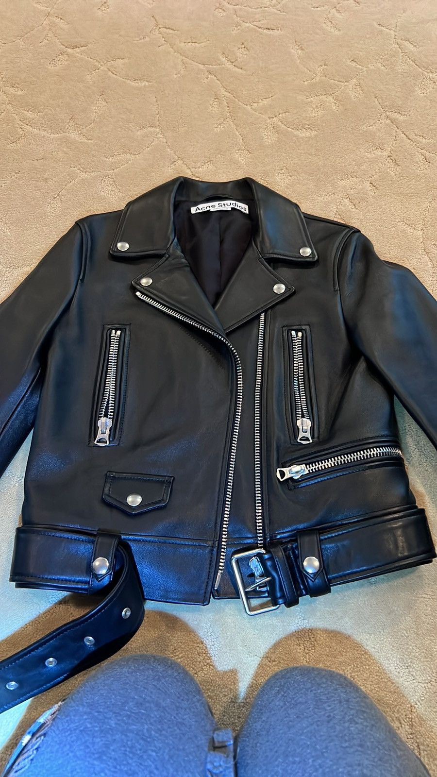 Acne Studios Acne Studios Cropped biker jacket black 34 NWOT Size XXS / US 00 / IT 34 - 1 Thumbnail