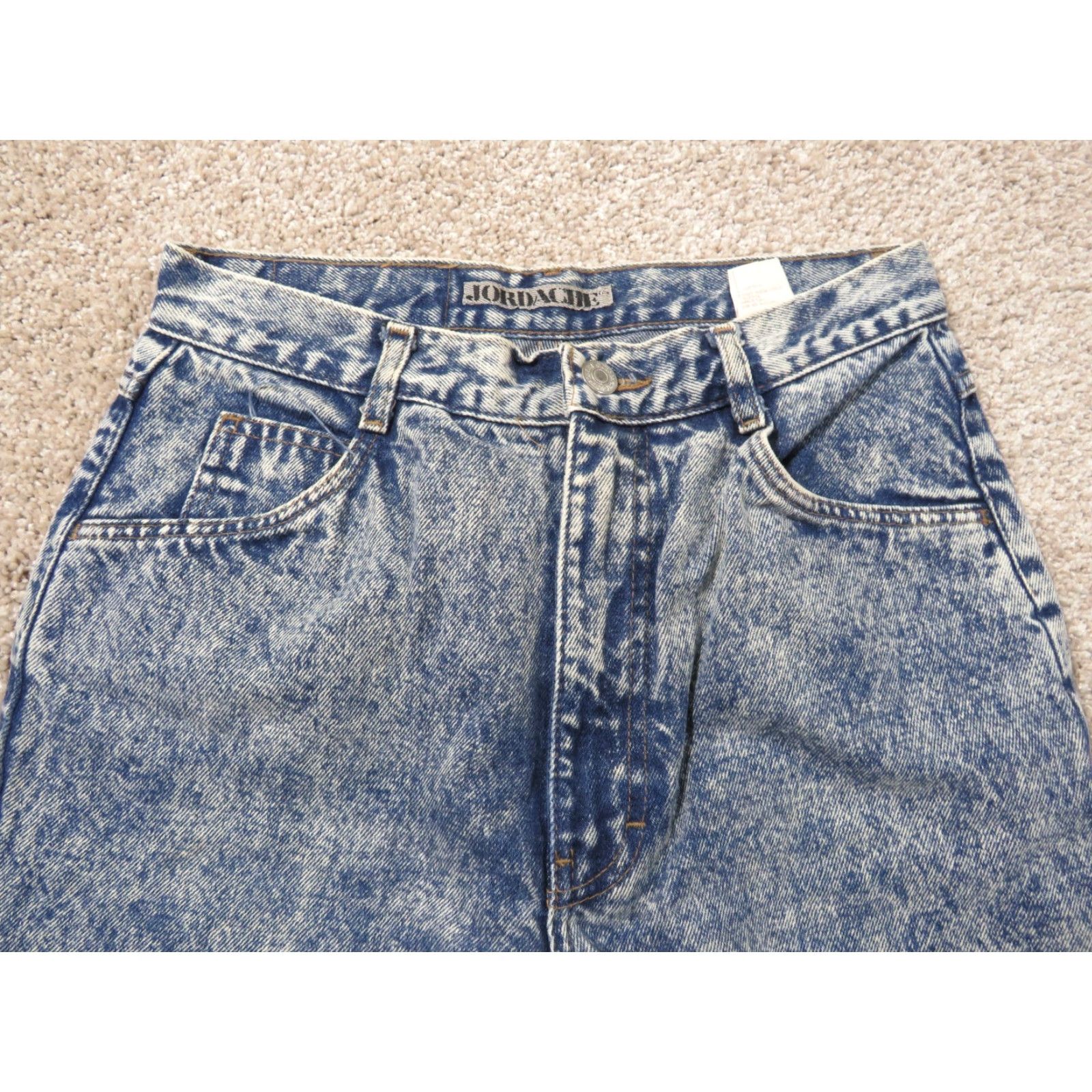 Jordache VTG Jordache Jeans Denim USA Ladies Misses 9 26X27 High Waist Acid wash Blue Disco 1980s Mens/Womens? Size 26" / US 2 / IT 38 - 4 Thumbnail