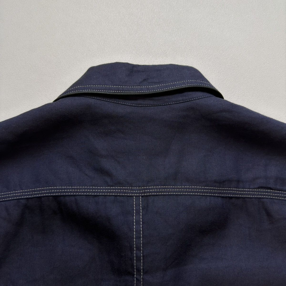 Dries Van Noten Dark Blue Contrast Stitch Utility Jacket Size US L / EU 52-54 / 3 - 13 Thumbnail
