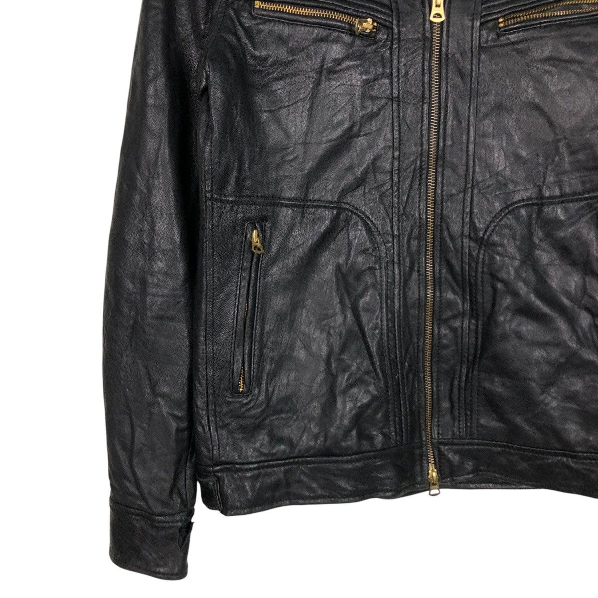 Japanese Brand 🔥VINTAGE BIKER LEATHER JACKET JOHN’S JAPAN ISSEY MIYAKE Size US M / EU 48-50 / 2 - 6 Thumbnail