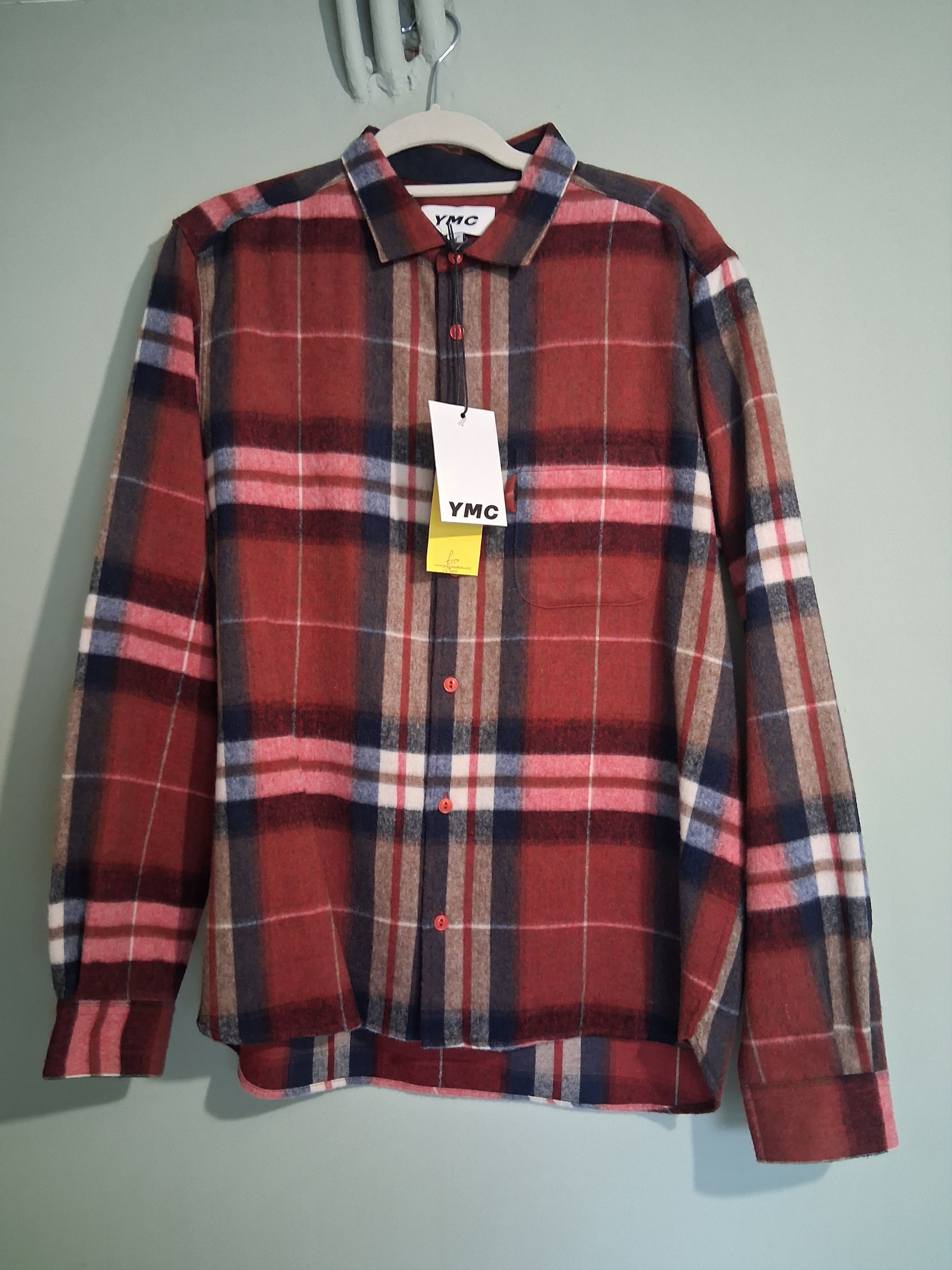 YMC Curtis Wool Check Shirt Red Size US S / EU 44-46 / 1 - 2 Thumbnail