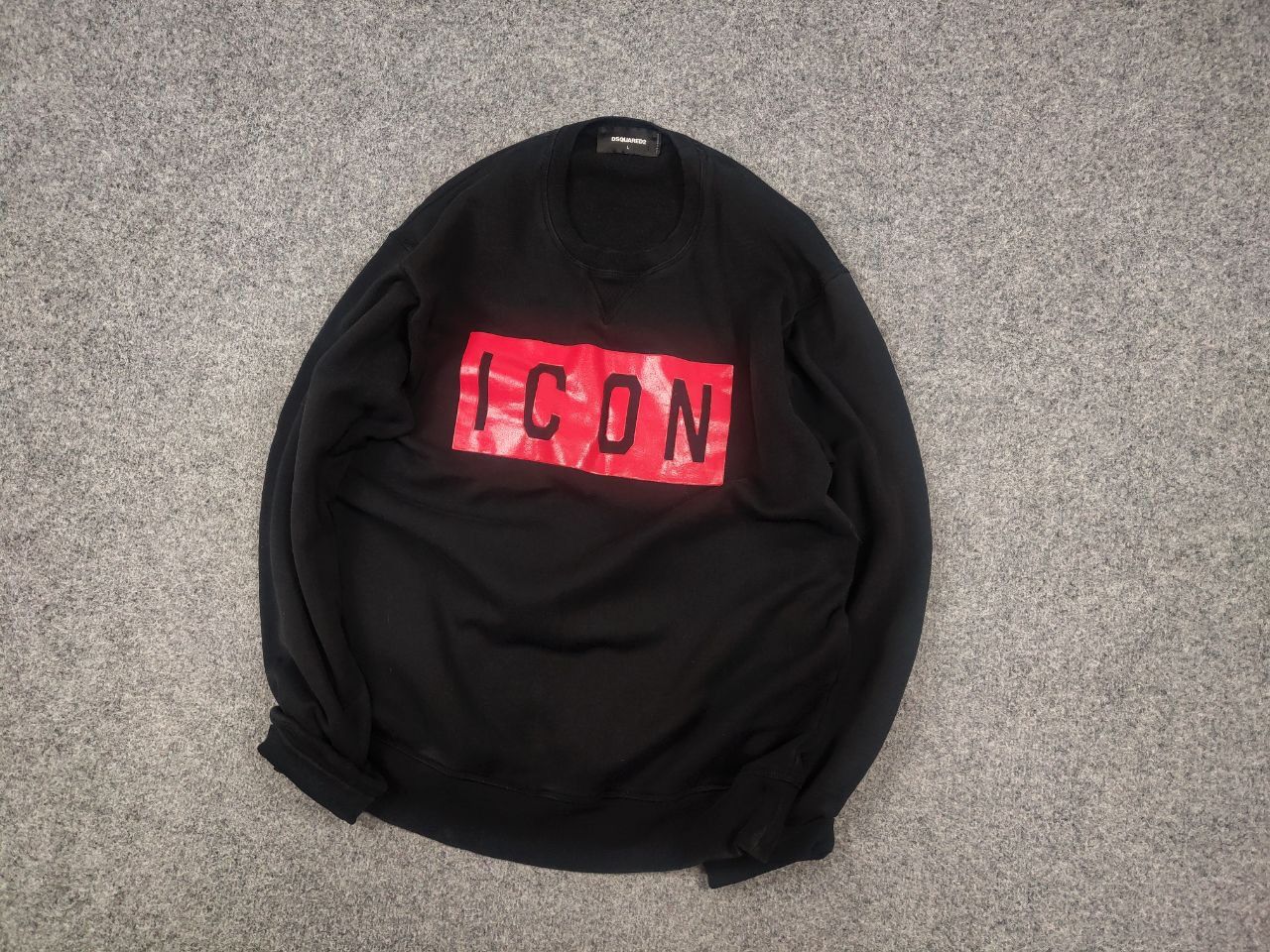 Dsquared2 Dsquared2 Icon Black and Red Box Logo Spellout Sweatshirt Size US L / EU 52-54 / 3 - 4 Thumbnail