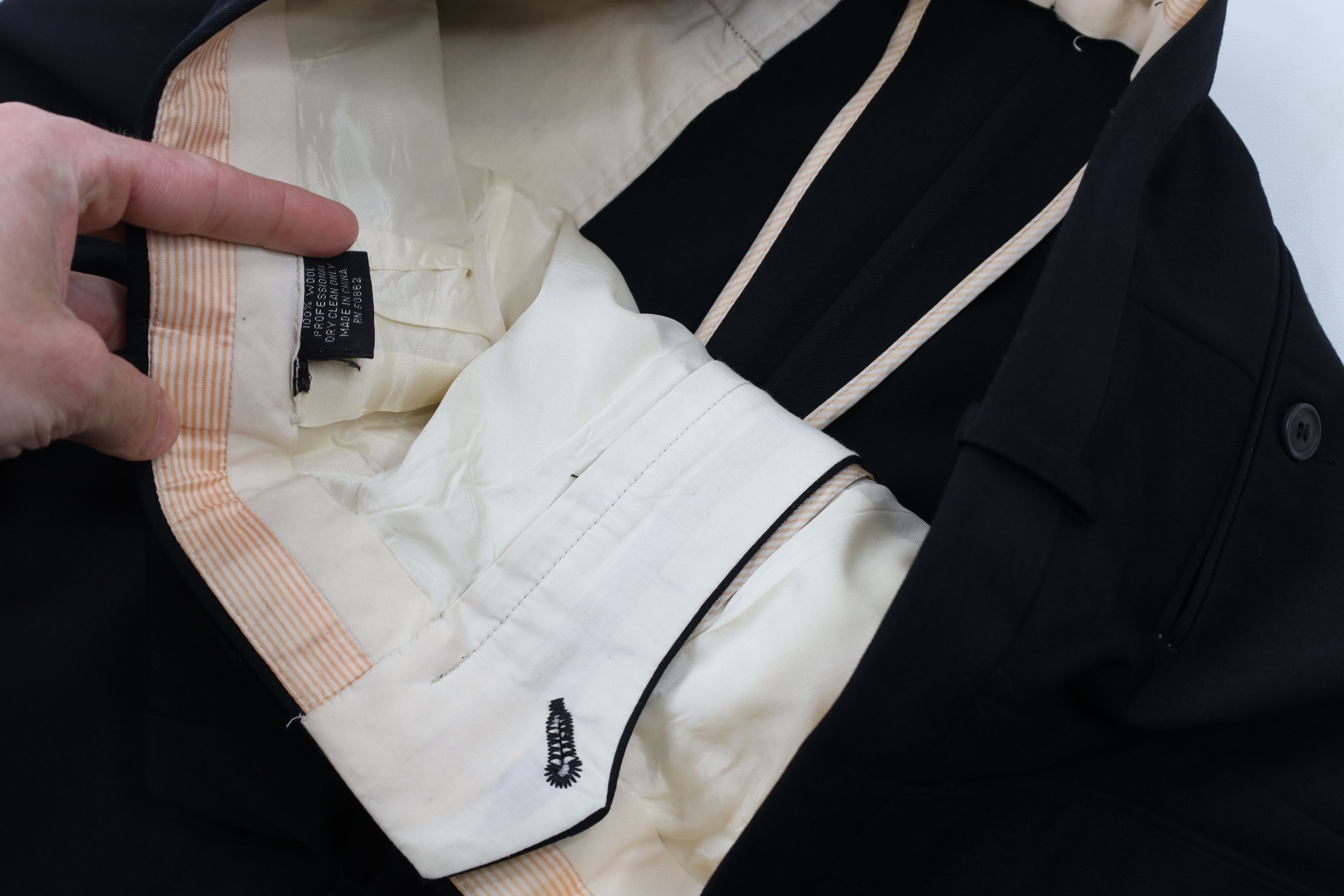 Vintage Vintage 90s Streetwear Wool Chino Pants Trousers Black Size US 36 / EU 52 - 7 Thumbnail