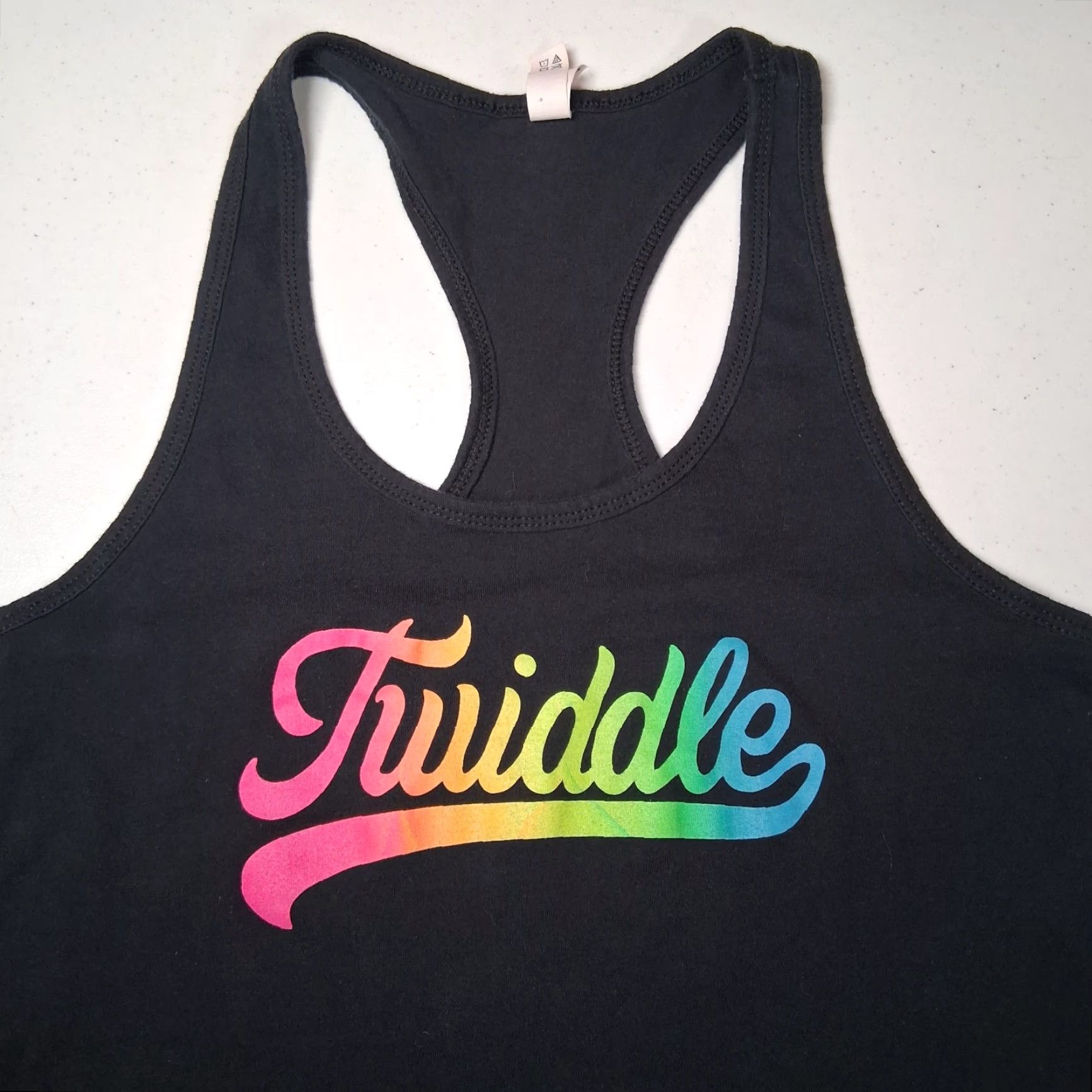 Next Level Twiddle Tank Top Women M Jam Band Music Black Graphic Racer Back Shirt Size M / US 6-8 / IT 42-44 - 2 Thumbnail