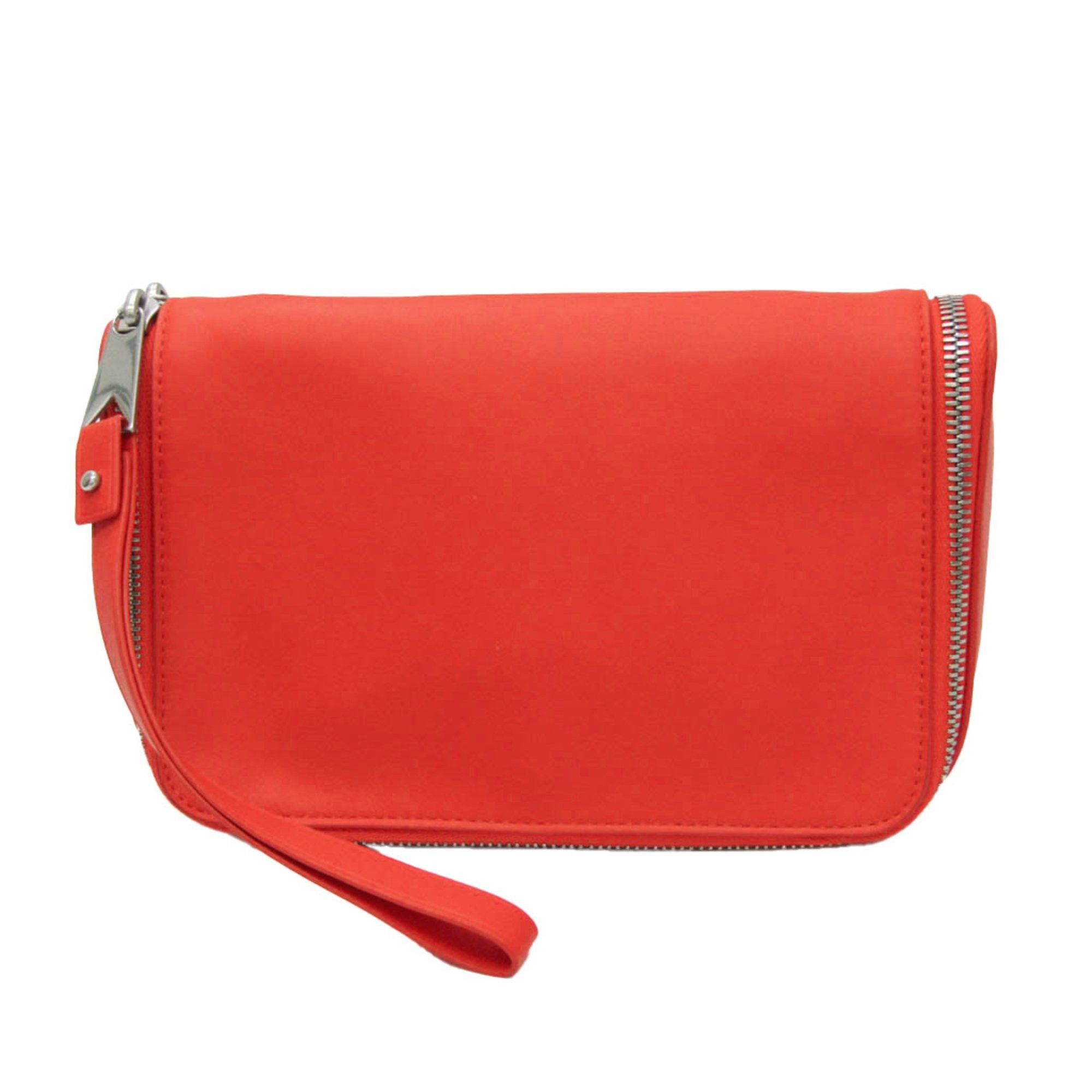 Bottega Veneta Organizer Red Leather Clutch Bag (Pre-Owned) Size ONE SIZE - 1 Thumbnail