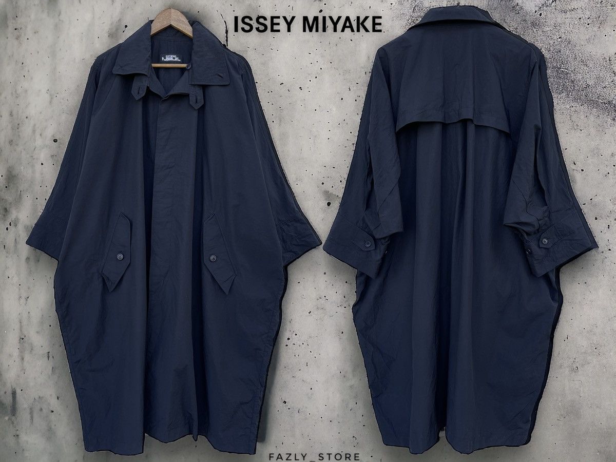 Issey Miyake 🔥A/W 1980'S ISSEY MIYAKE PERMANENTE OVERSIZED COAT JACKET Size US M / EU 48-50 / 2 - 4 Thumbnail