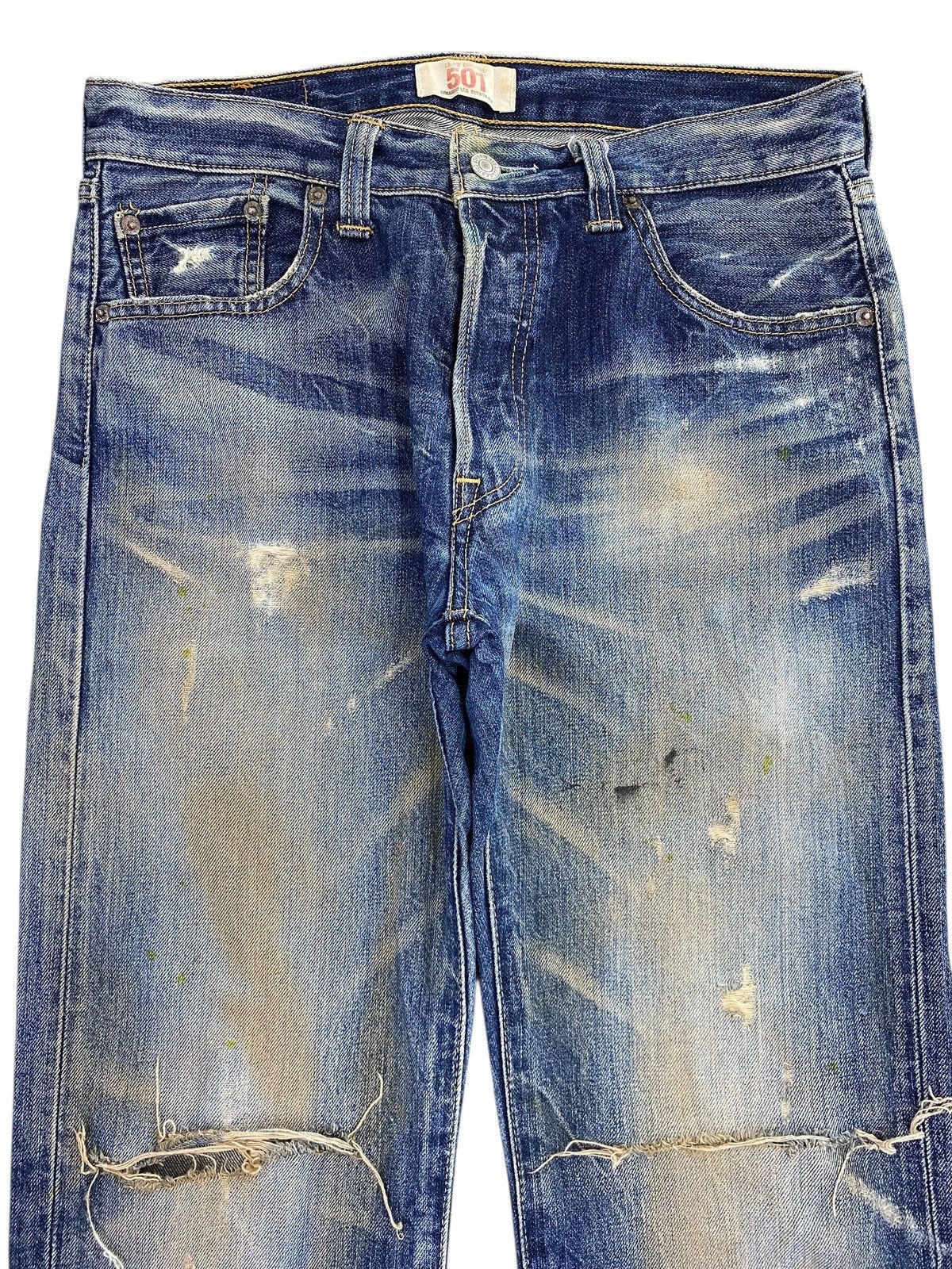 Levi's Levi’s 501 Mud Wash Whiskered Style Straight Leg Jeans Size US 30 / EU 46 - 2 Thumbnail