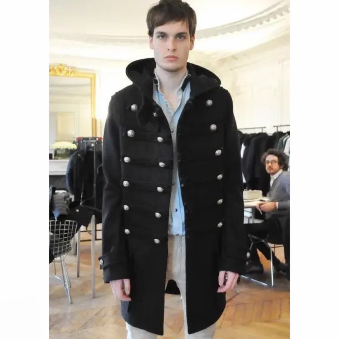 Balmain AW11 Black Hooded Duffel Coat sz. 44 | Grailed
