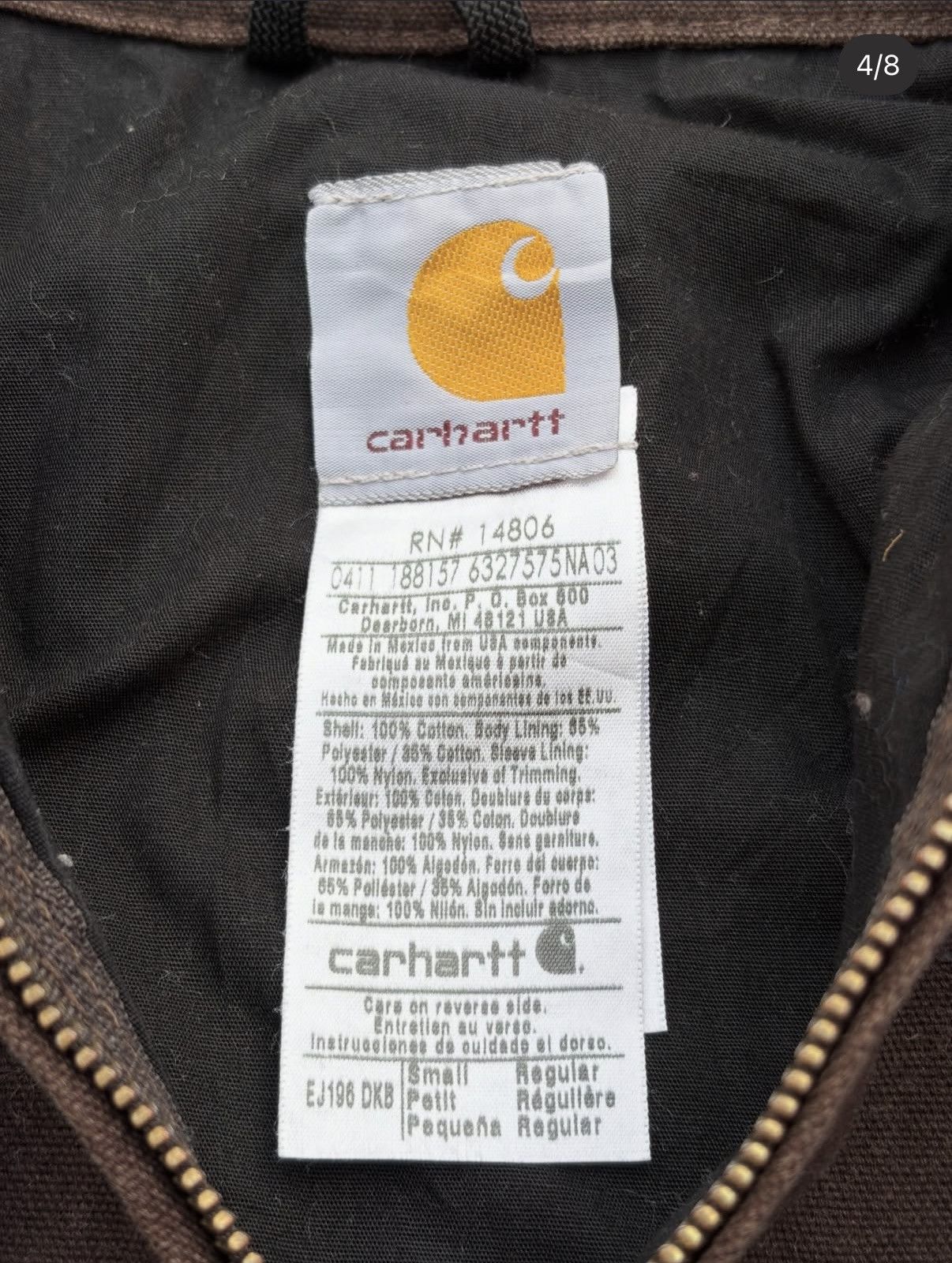 Carhartt Vintage Carhartt Detroit Jacket EJ196 DKB Size US S / EU 44-46 / 1 - 8 Thumbnail
