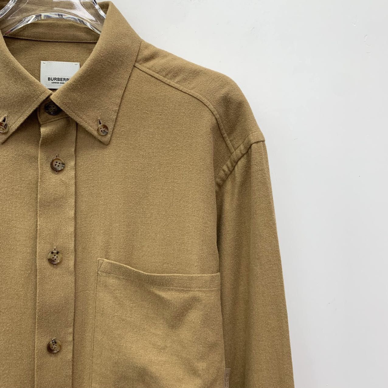 Burberry Burberry Brown Cotton Lapel Single Breasted Shirt Size US M / EU 48-50 / 2 - 3 Thumbnail