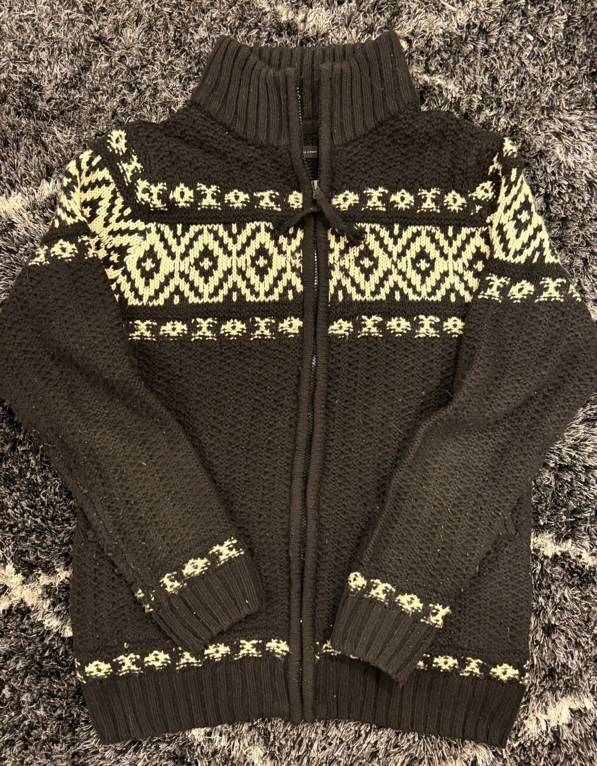 Vintage Vintage Black zip-up/Knitwear Size US S / EU 44-46 / 1 - 1 Thumbnail