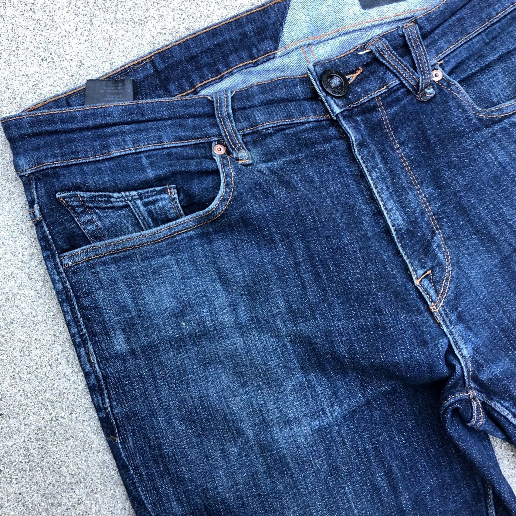 Volcom Volcom Jeans Slim Straight Men's 34 Denim Blue Dark Wash Pants Regular Inseam 30.5 Size US 34 / EU 50 - 2 Thumbnail