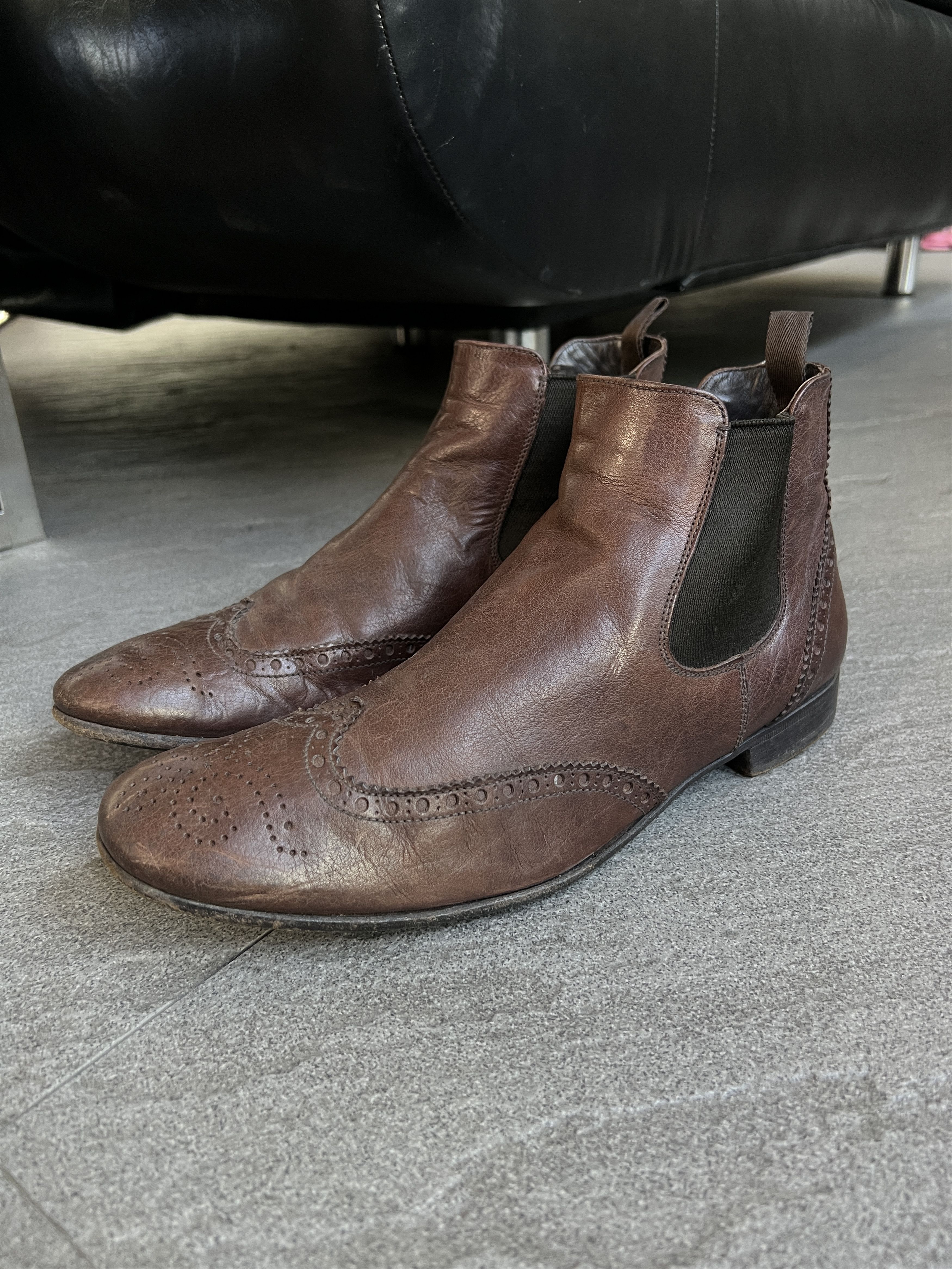 Prada Prada Milano Brown Wingtip Chelsea Boots Size 7.5 Size US 7.5 / EU 40-41 - 5 Thumbnail