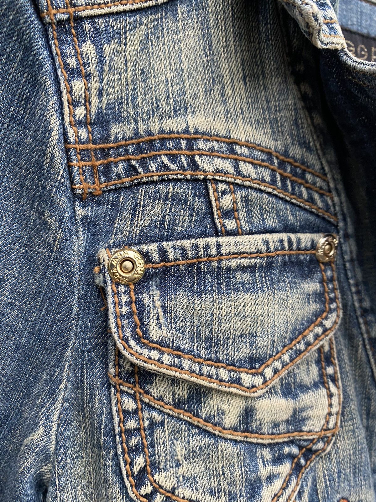 Vintage GGPX NEWYORK Biker Mode Jacket Style Wash Denim Punk Punkers Size S / US 4 / IT 40 - 6 Thumbnail