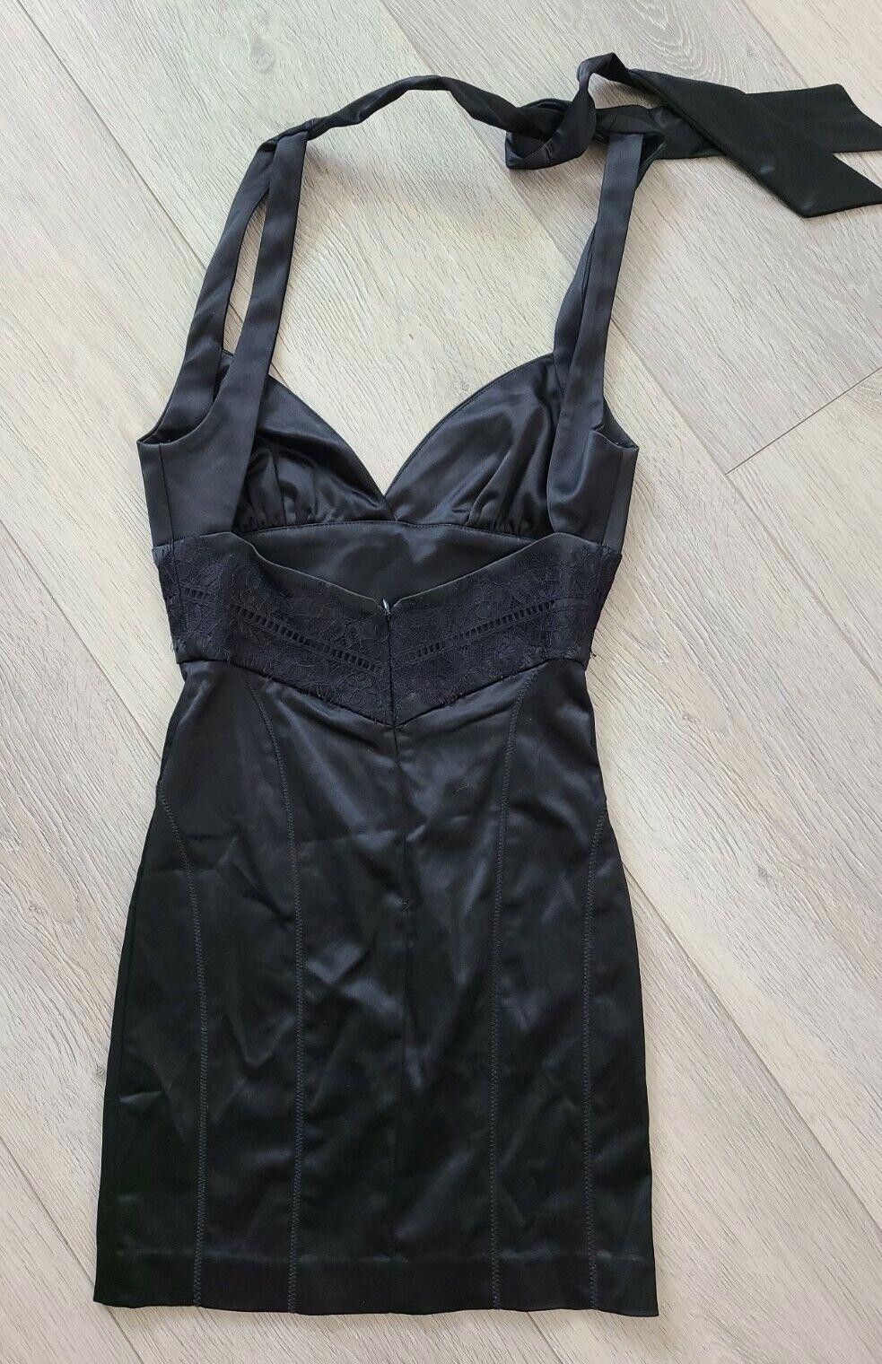 United Colors Of Benetton Bebe Dress Extra Small Black Sweetheart Double Strap Halter Size XS / US 0-2 / IT 36-38 - 2 Thumbnail